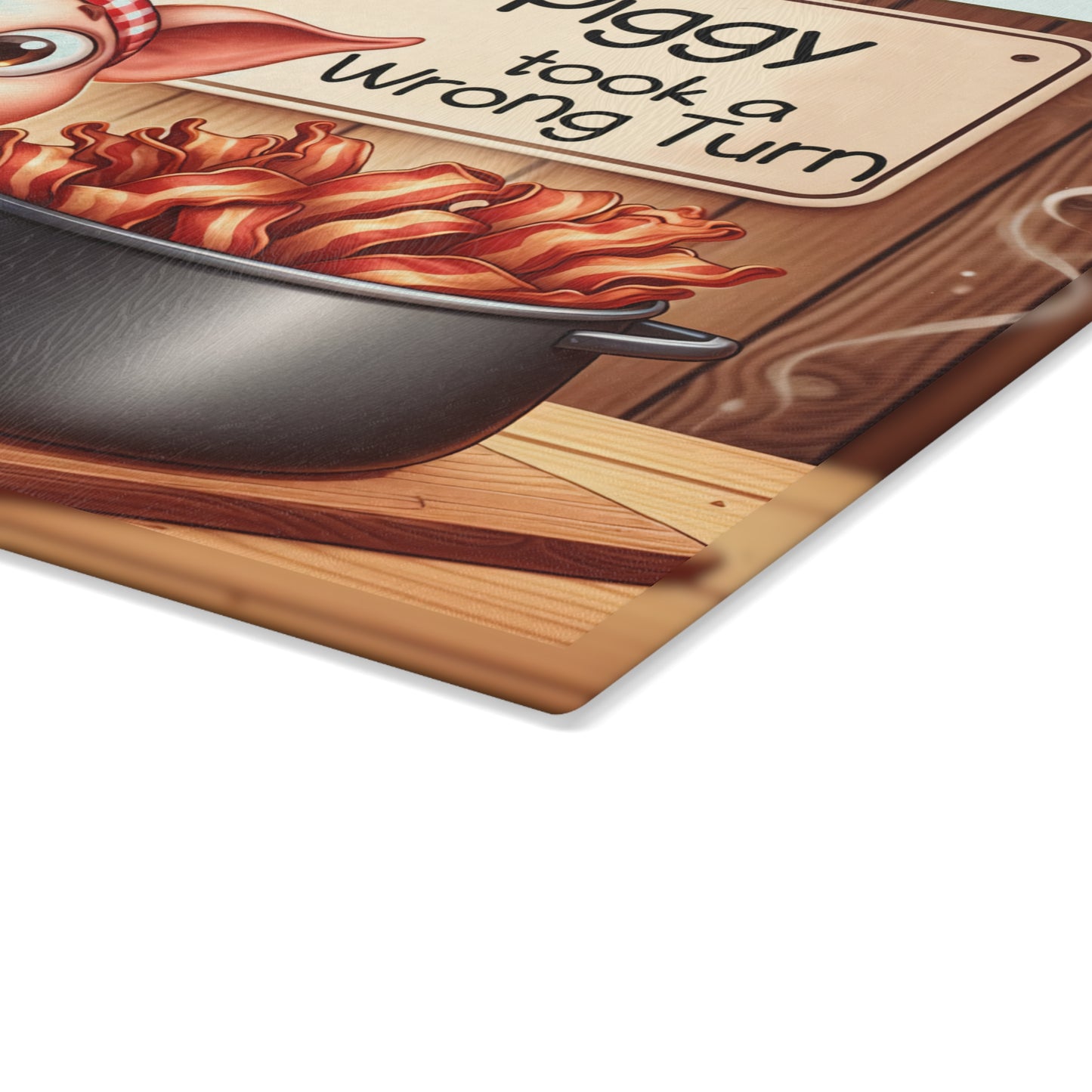 Whimsical Piggy Glass Cutting Board - Perfect Gift for Cooking Enthusiasts