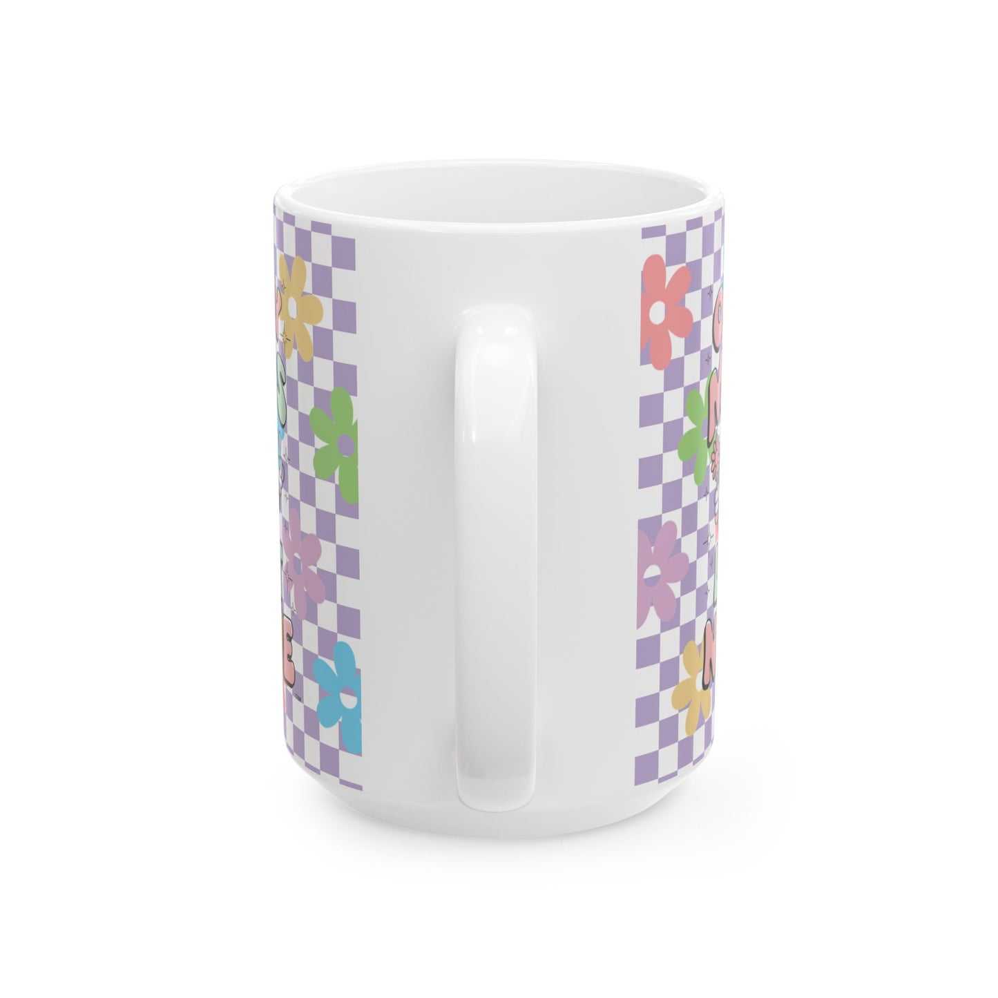 Whimsical Floral Ceramic Mug 11oz; 15oz- "Oh My Moms Last Nerve" - Fun Gift for Moms for Mother's Day