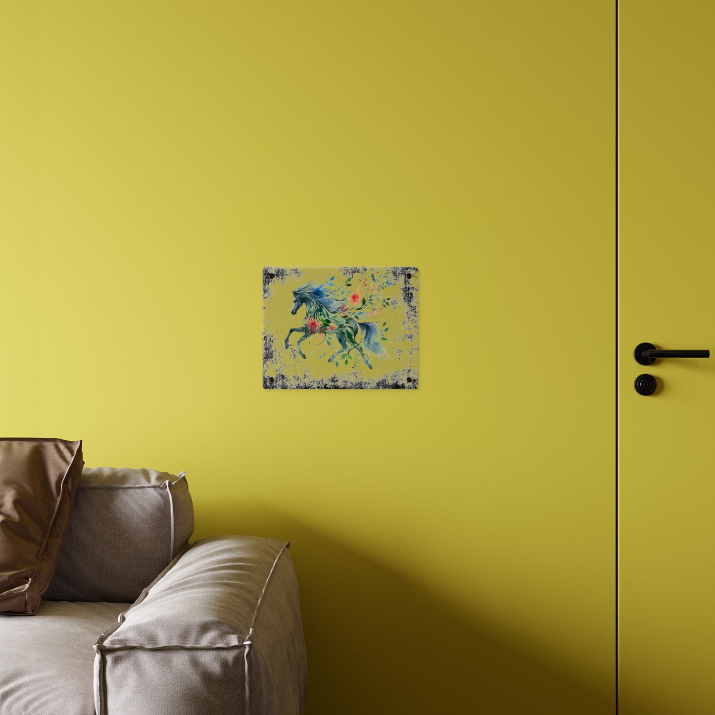 Whimsical Horse Acrylic Wall Art Panel – Nature-Inspired Home Decor