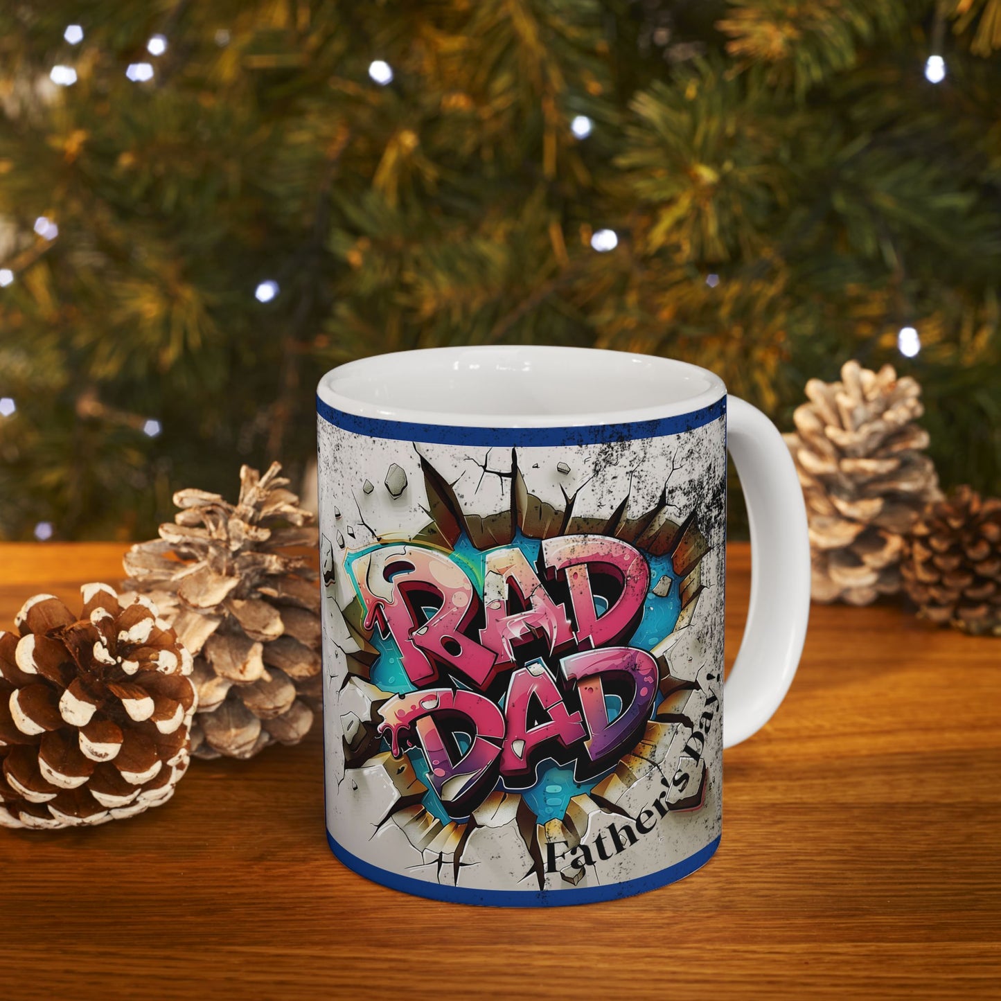3D Graffiti Mug - Unique Coffee Cup Dads, Father's Day, for Art Lovers, Gift for Birthdays, Creative Kitchen Decor, Visual Art Appreciation