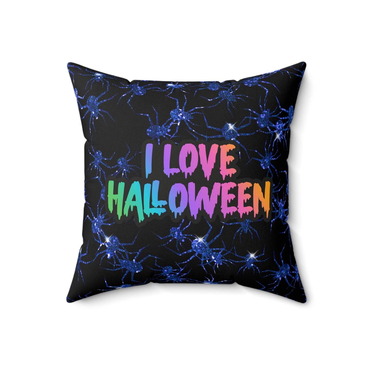 Halloween Throw Pillow, I Love Halloween Decor, Spun Polyester Cushion, Festive Home Accent, Spooky Gift Idea, Fall Celebration
