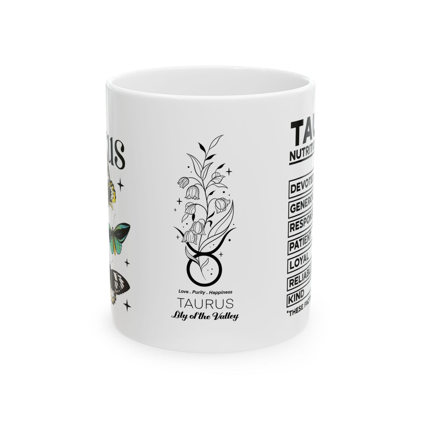 Taurus Zodiac Ceramic Mug - 11oz & 15oz - Astrology Gift for Taurus
