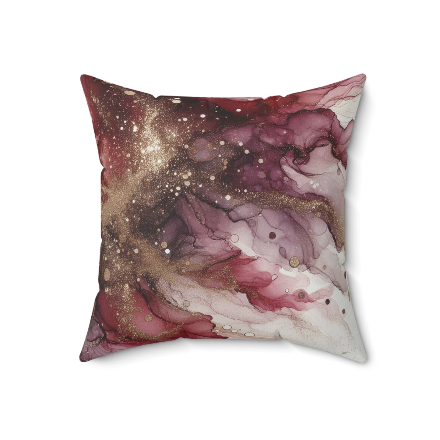 Decorative Spun Polyester Square Pillow, Beautiful Decor Pillow for Home or Office, Stylish Accent for Any Room,