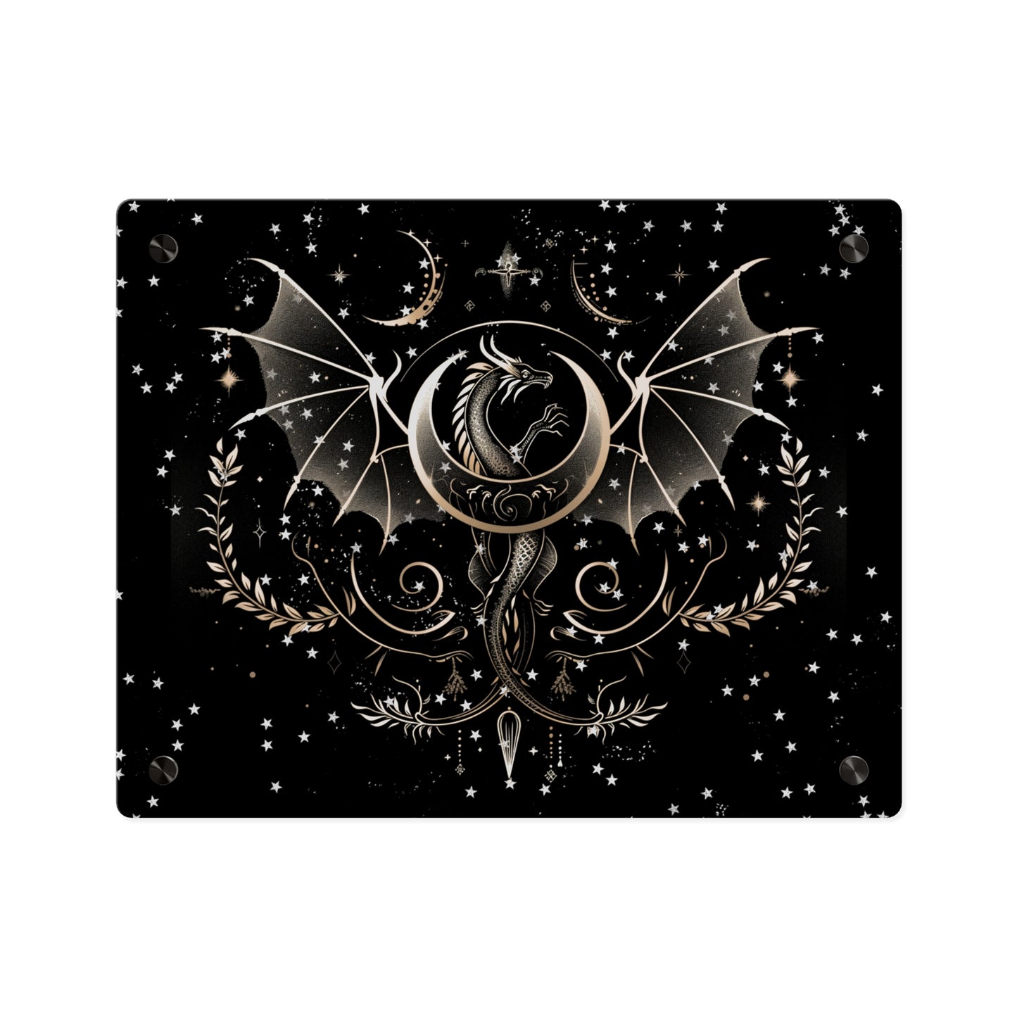 Mystical Dragon Acrylic Wall Art Panels - Celestial Decor for Fantasy Lovers