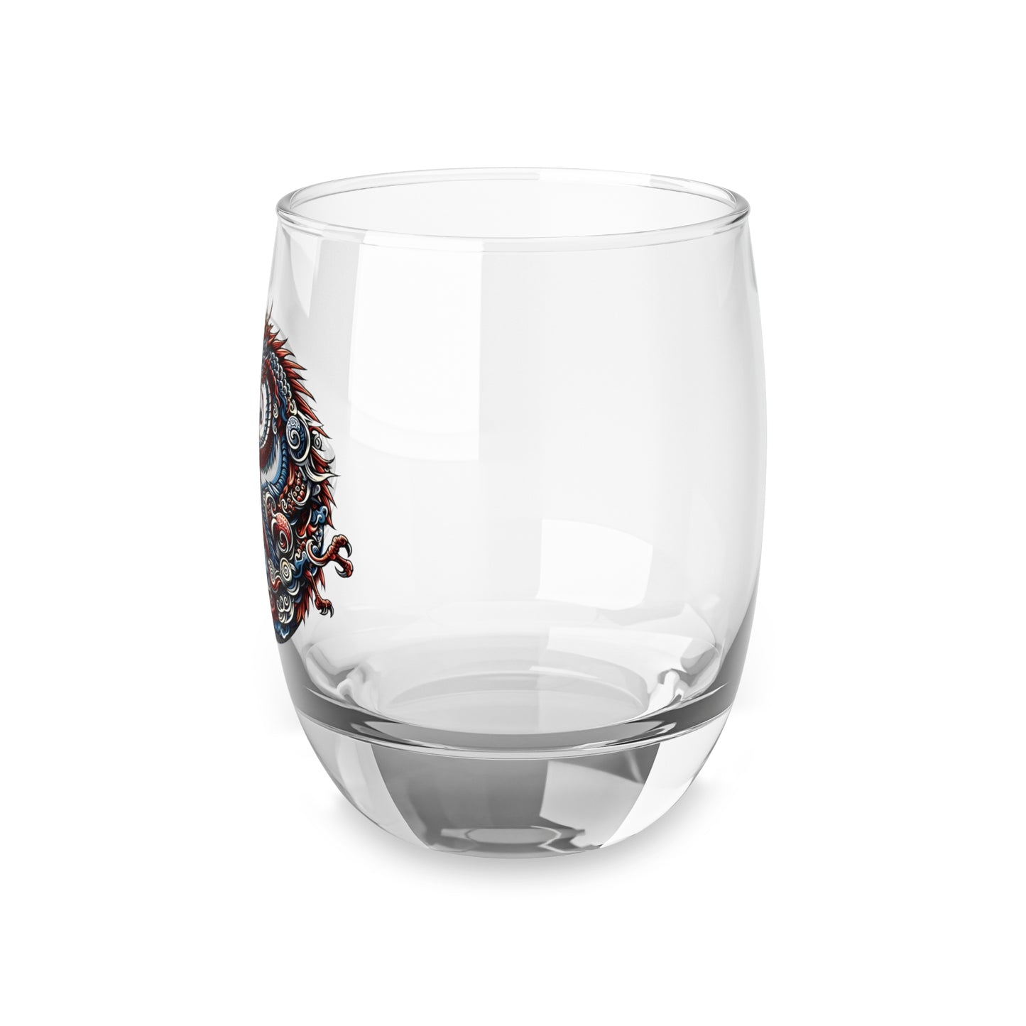 Dragon Yin-Yang Whiskey Glass 6oz — Engraved Asian Dragon Rocks Glass