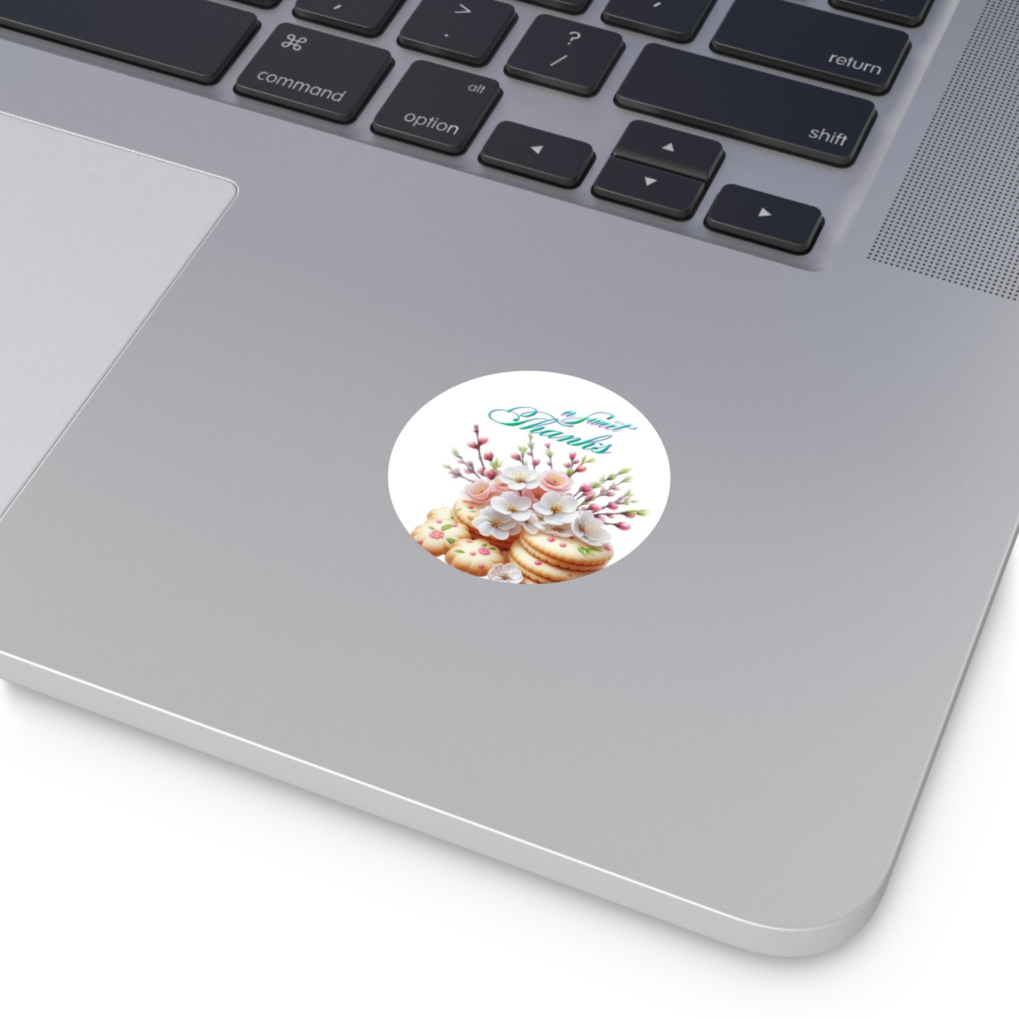 Floral Thank You Custom Vinyl Stickers, Wedding Favors, Party Decor, Personalized Gift, Cute Floral Design, Sweet Treats Decal