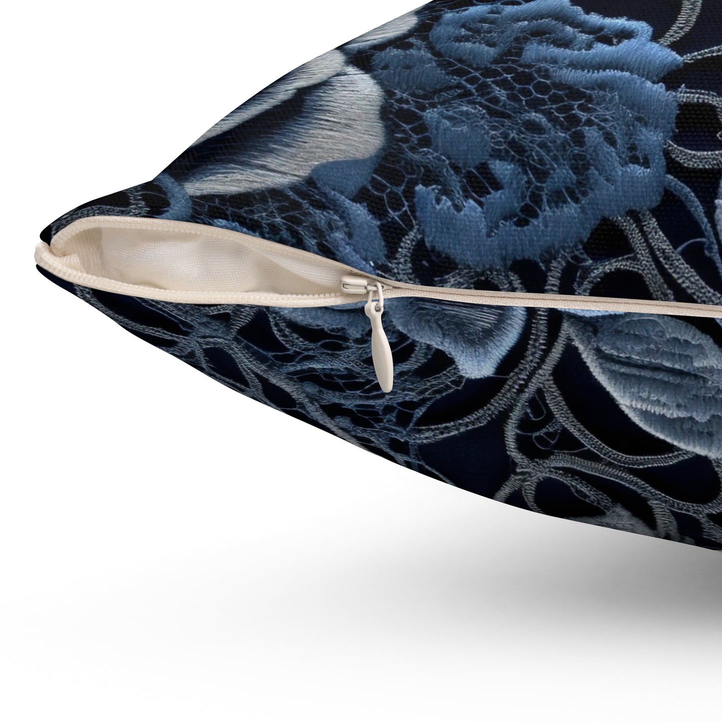 Elegant Gothic Floral Throw Pillow, Home Decor Accent Pillow, Couch Cushion, Gift for Her, Living Room Decor