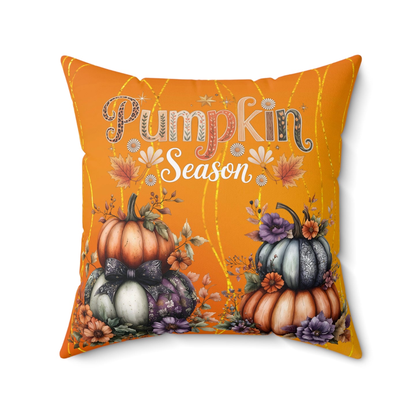 Autumn Vibes Pumpkin Season Pillow, Cozy Home Decor, Fall Accent Cushion, Thanksgiving Gift, Harvest Decor