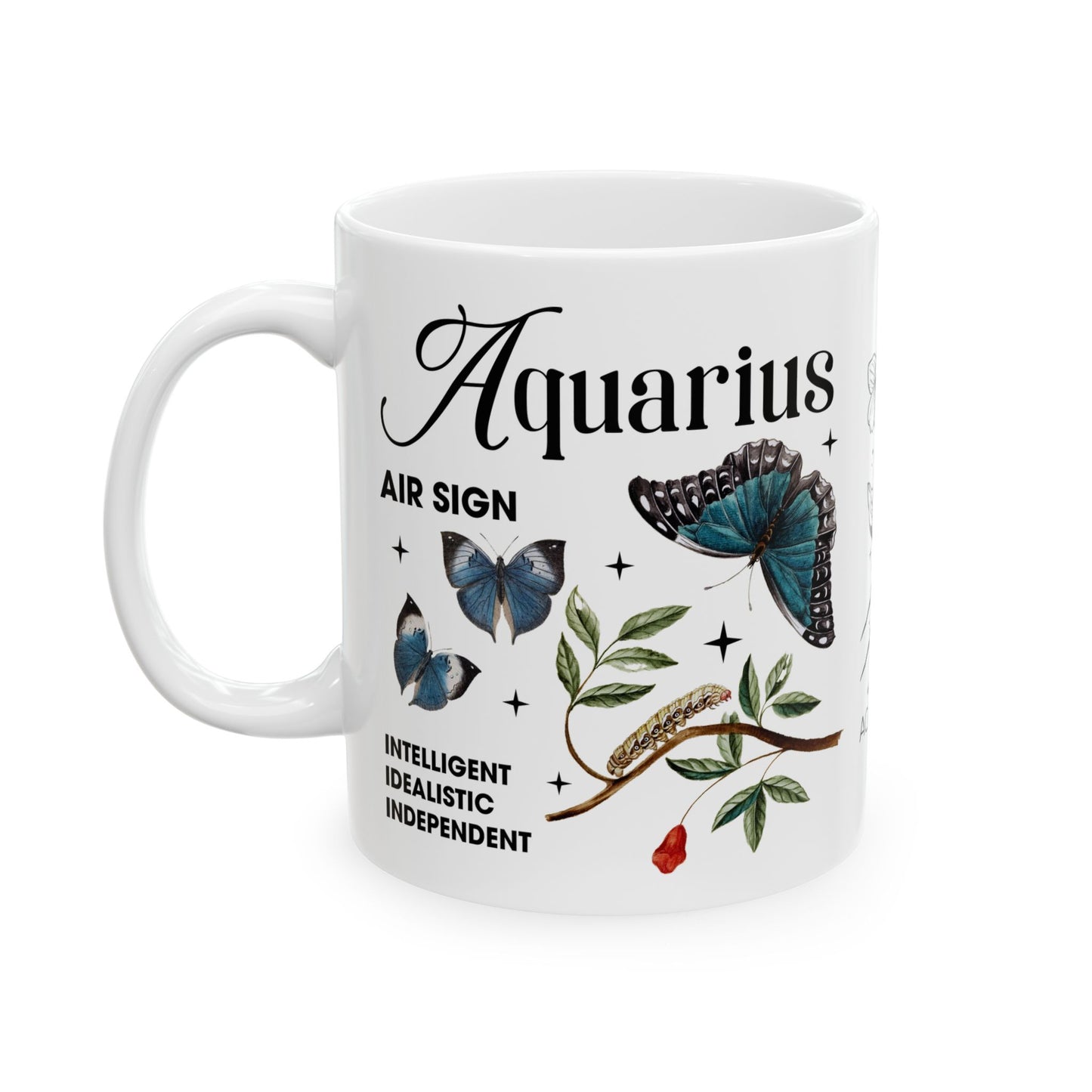 Zodiac Aquarius Ceramic Mug (11oz & 15oz) - Astrology Gift for Star Sign Lovers
