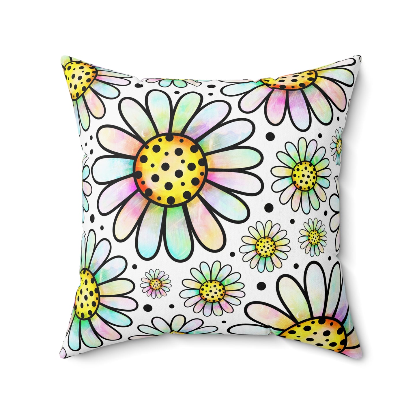 Cute Flower Pillow - Throw Cushion for Kids Room, Animal Decor, Gift for Her, Nursery, Home Accents