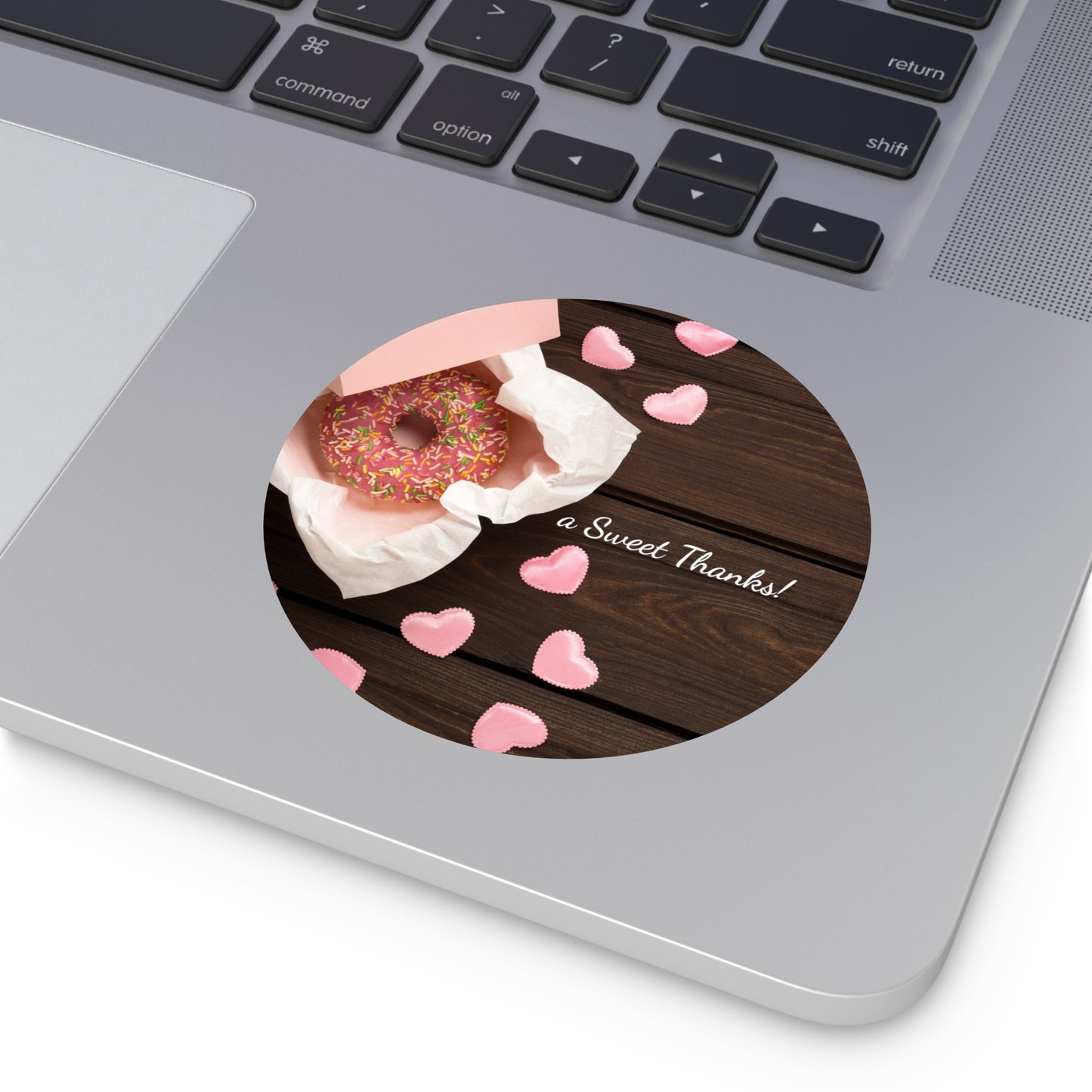 Thank You Round Vinyl Stickers, Sweet Thanks Stickers, Wedding Favor Stickers, Love & Gratitude Labels, Heart Celebration Decals