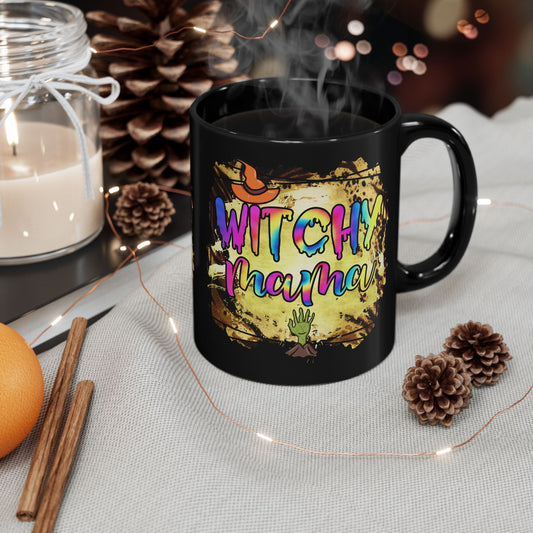 Witchy Mama Mug, Magical Coffee Cup for Moms, Halloween Gift, Boho Style Drinkware, Fun Witchy Mug