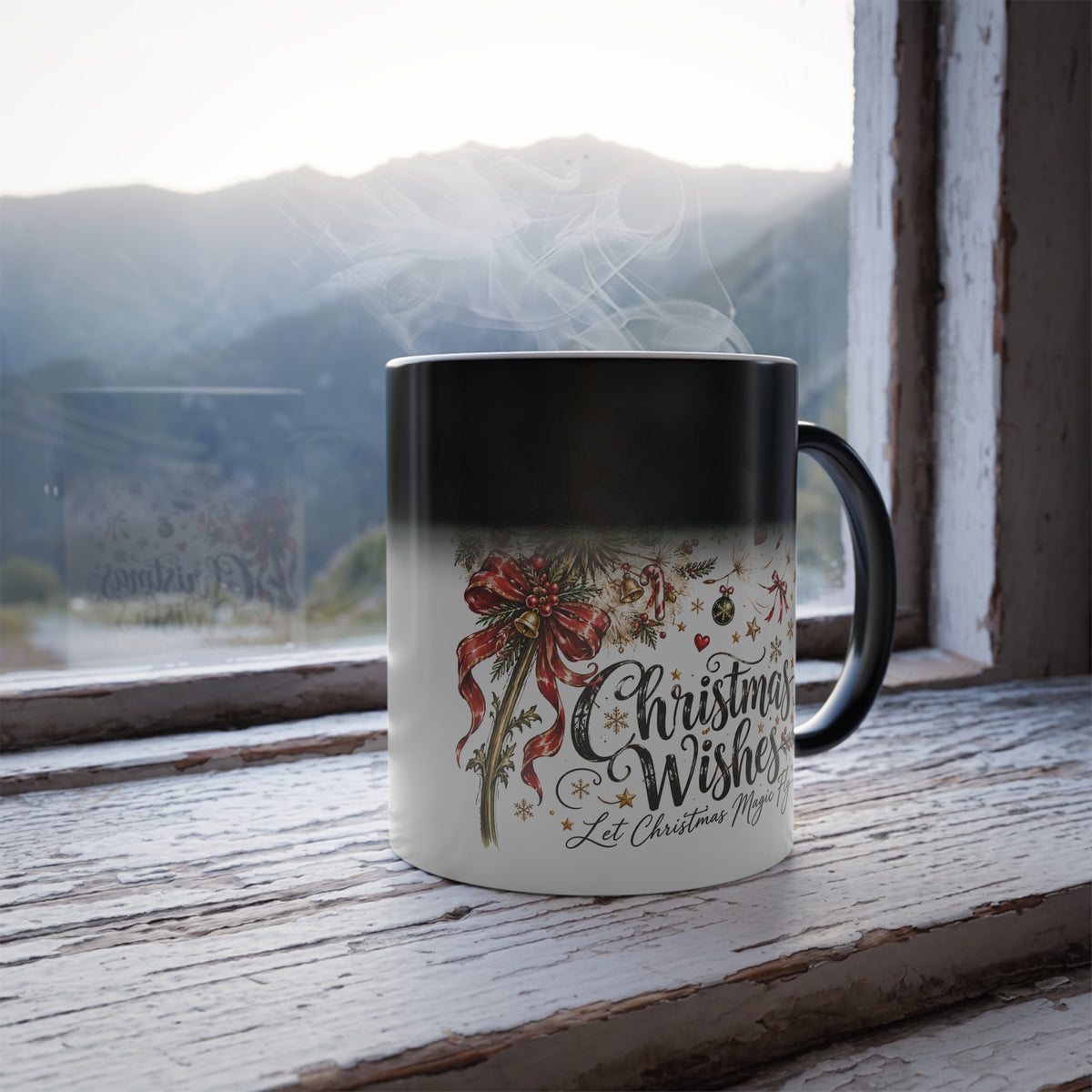 Merry Dandelion “Christmas Wishes” Color-Changing Mug