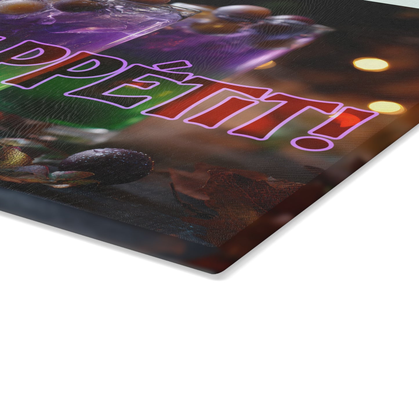 Spooky Bone Appétit Glass Cutting Board