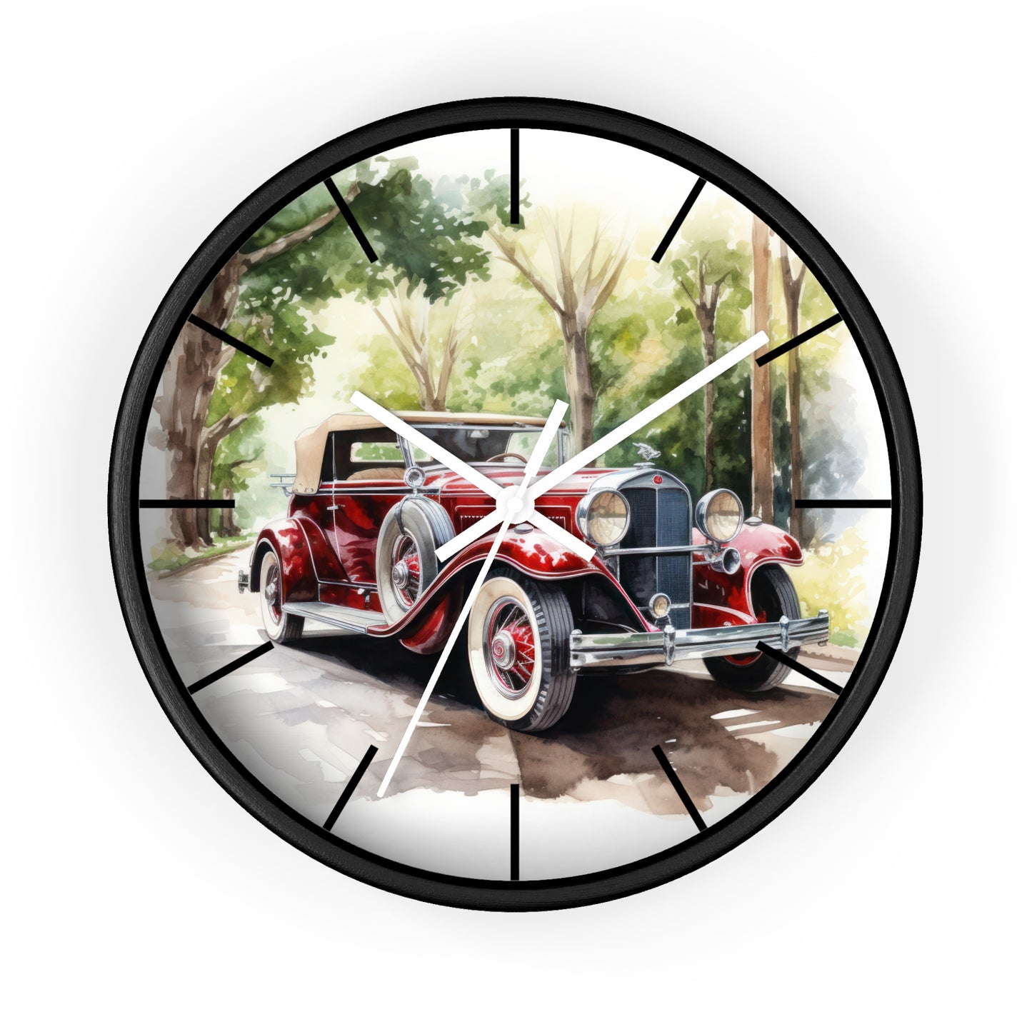 Classic Car Wall Clock - Vintage Automotive Home Office Decor