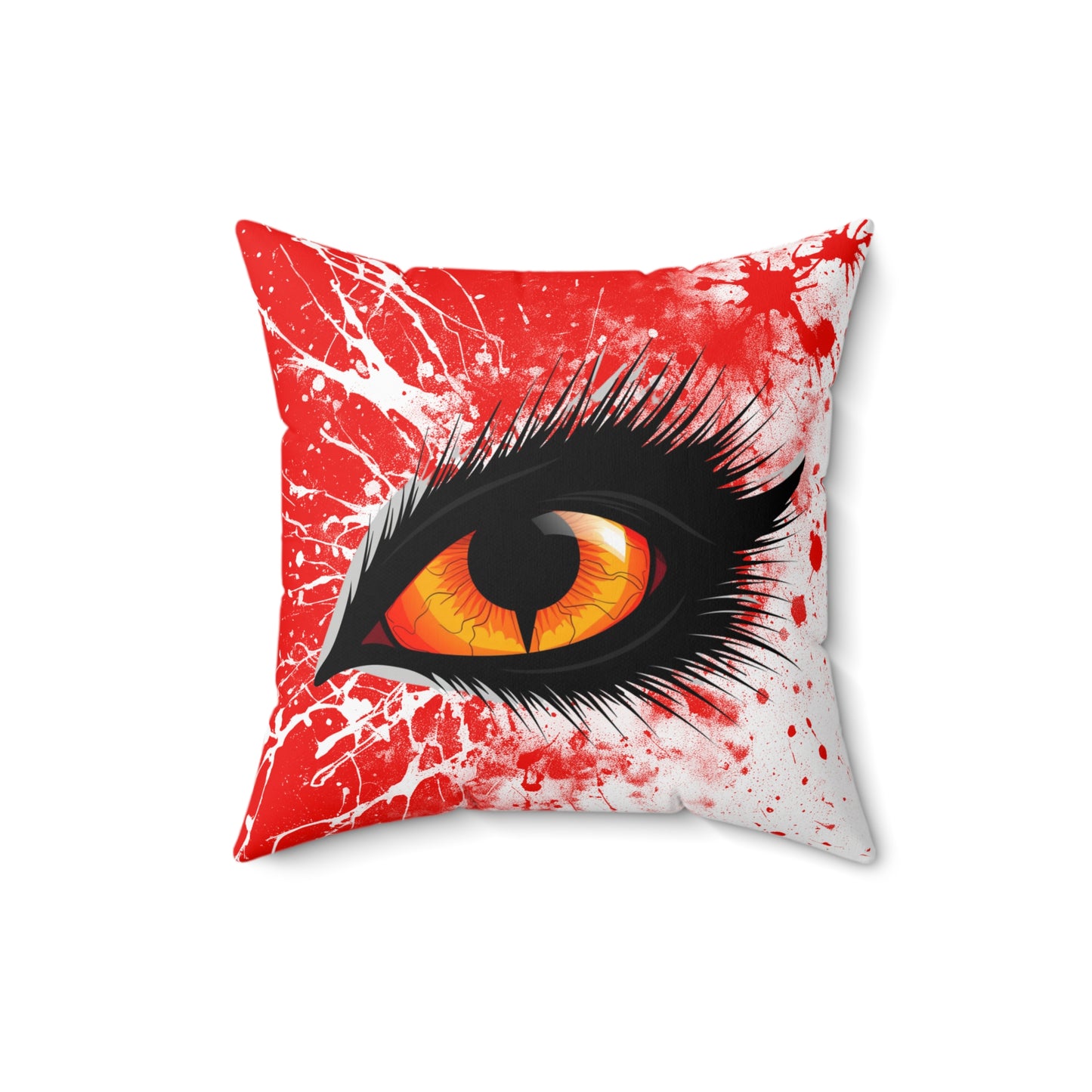 Halloween Theme Spun Polyester Square Pillow, One Eyeball Monster Halloween Decor, Accent for Any Room, Halloween and Monster Lovers