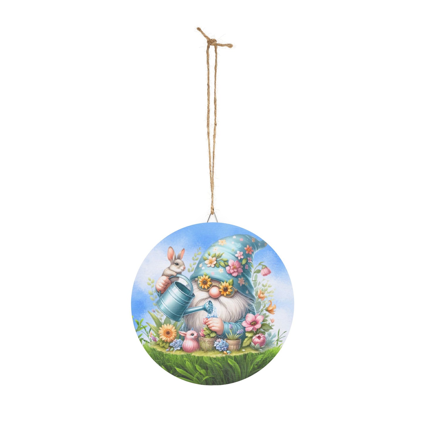 Whimsical Gardening Gnome Rustic Charm Wood Sign - Charming Rustic Decor for Spring Celebrations