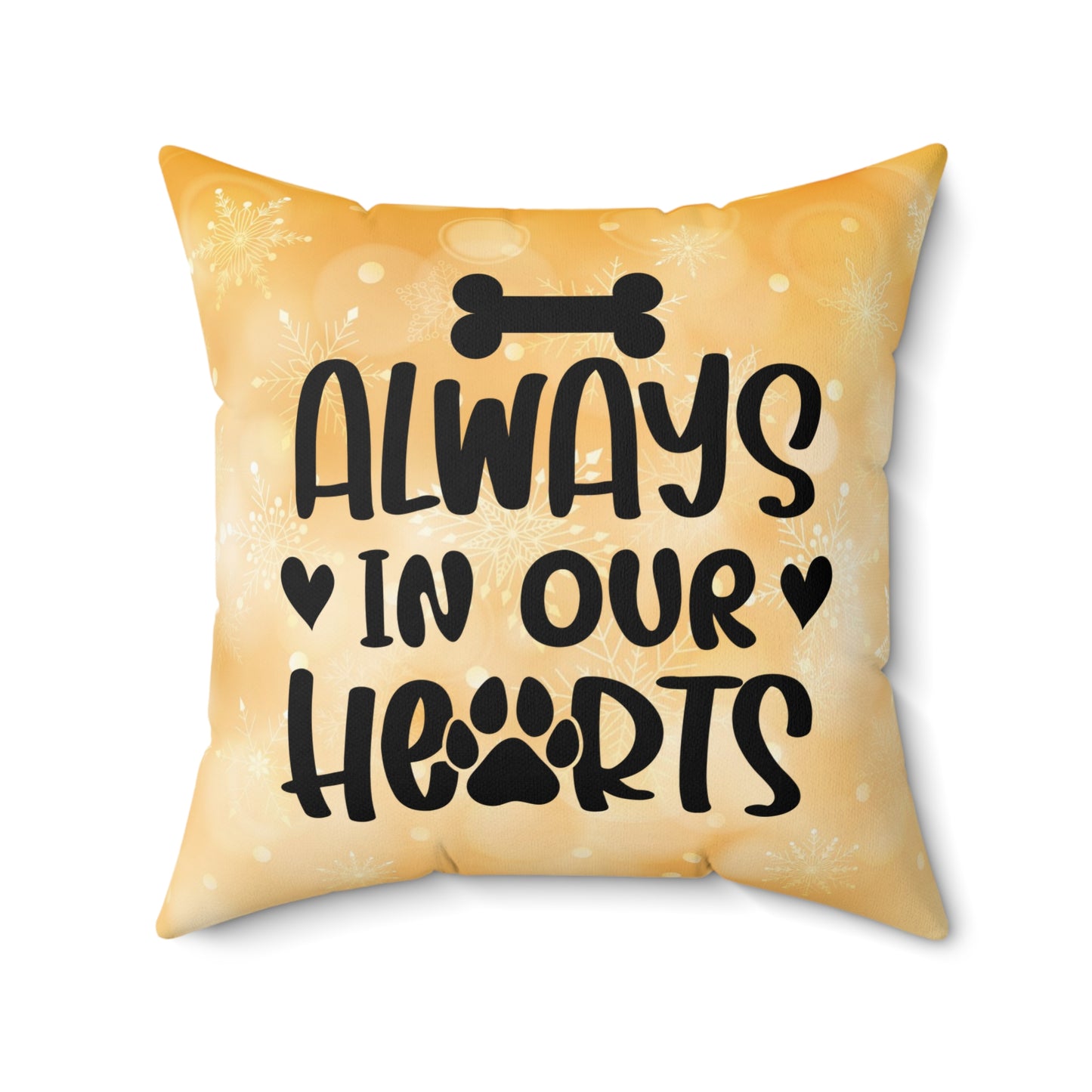 Pet Theme Decor Spun Polyester Square Pillow, Animal Lovers, Pet Lover's Decor,  Beautiful Accent for Home or Office, Gift Idea for Any Occasion