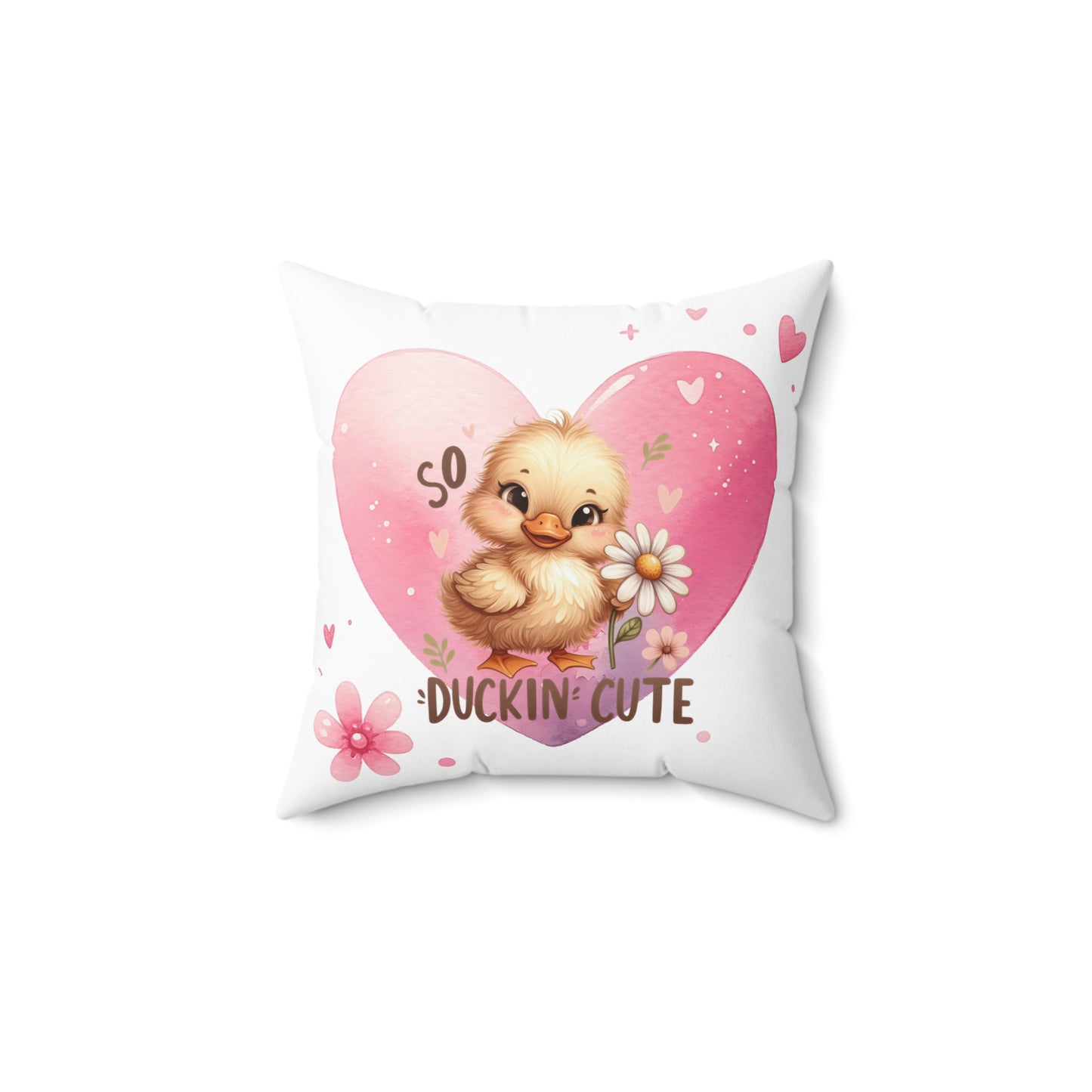 Cute Duck Pillow, Adorable Home Decor, Gift for Kids, Springtime Accent, Nursery Decoration, Children's Room Pillow