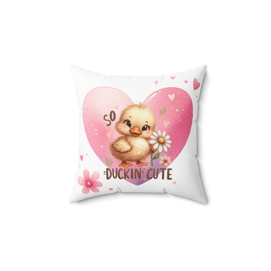 Cute Duck Pillow, Adorable Home Decor, Gift for Kids, Springtime Accent, Nursery Decoration, Children's Room Pillow