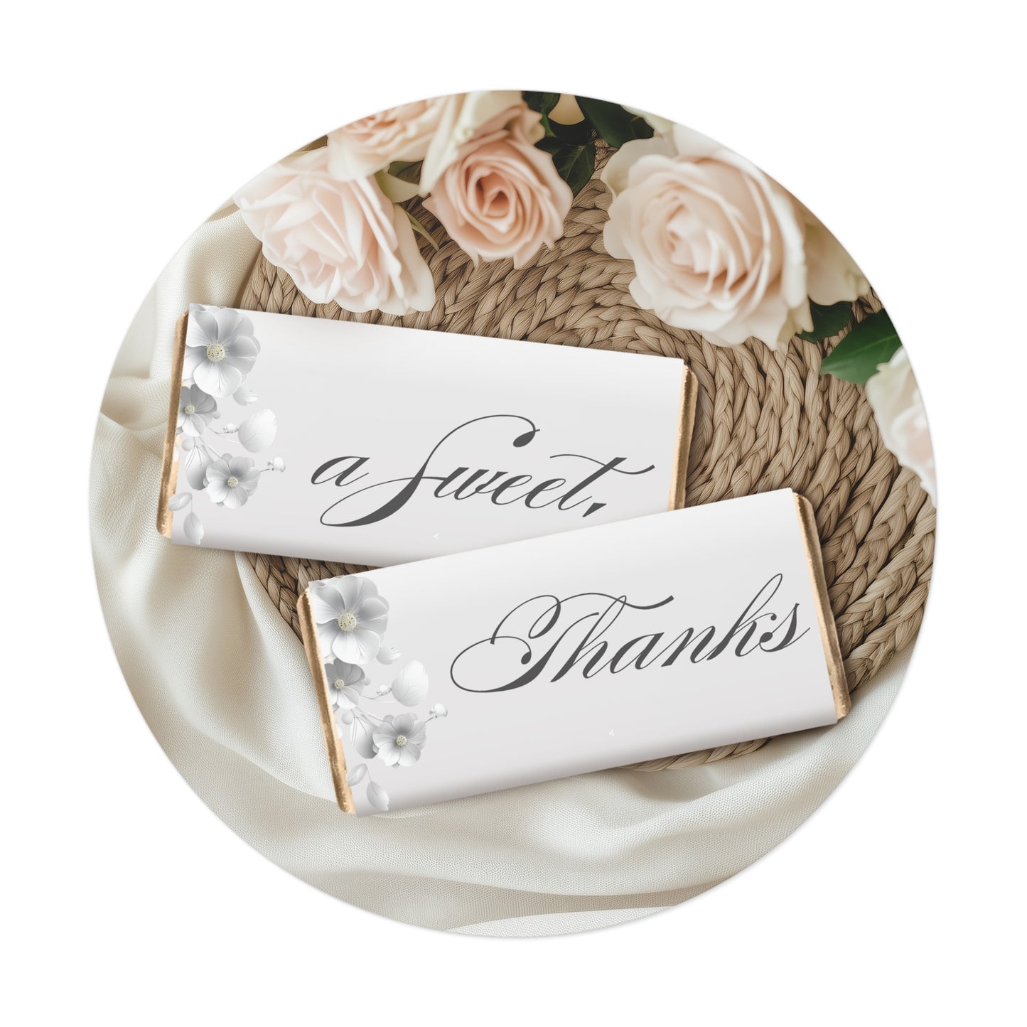 Elegant Floral Thank You Custom Vinyl Stickers | Wedding Favors, Bridal Party, DIY Decorations, Business Branding, Custom Gifts
