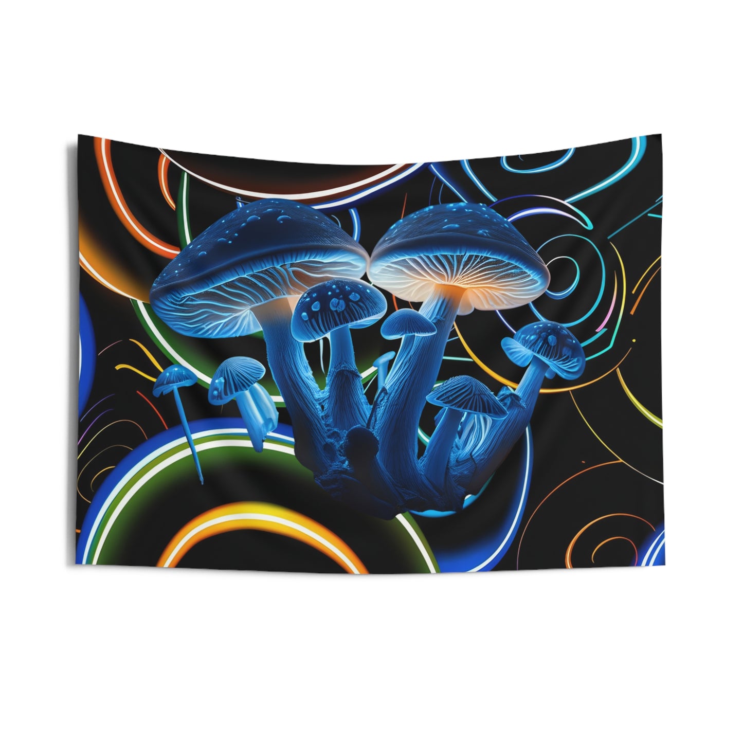 Vibrant Mushroom Wall Tapestry | Boho Decor, Psychedelic Wall Art, Living Room Accent, Dorm Room Decor, Unique Gift