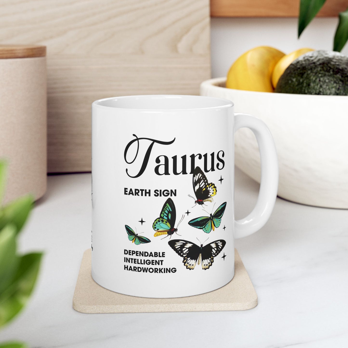 Taurus Zodiac Ceramic Mug - 11oz & 15oz - Astrology Gift for Taurus