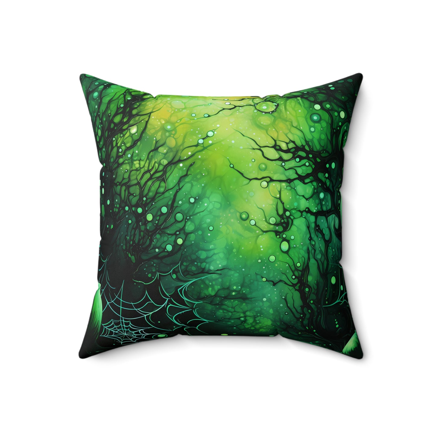 Halloween Theme Spun Polyester Square Pillow, Festive and Perfect Halloween Theme Decor for Home, Halloween Accent for Any Room