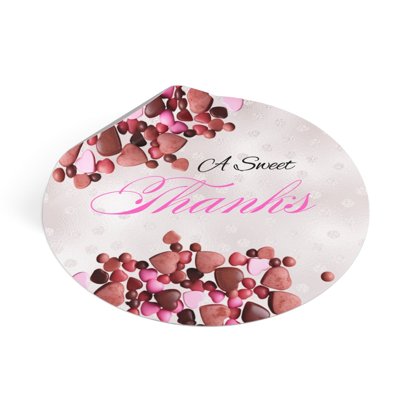 Sweet Heart Round Vinyl Stickers - Perfect For Personalized Wedding Favors, Cute Thank You Stickers, Heart Theme Party Labels, Custom Stickers for [...]