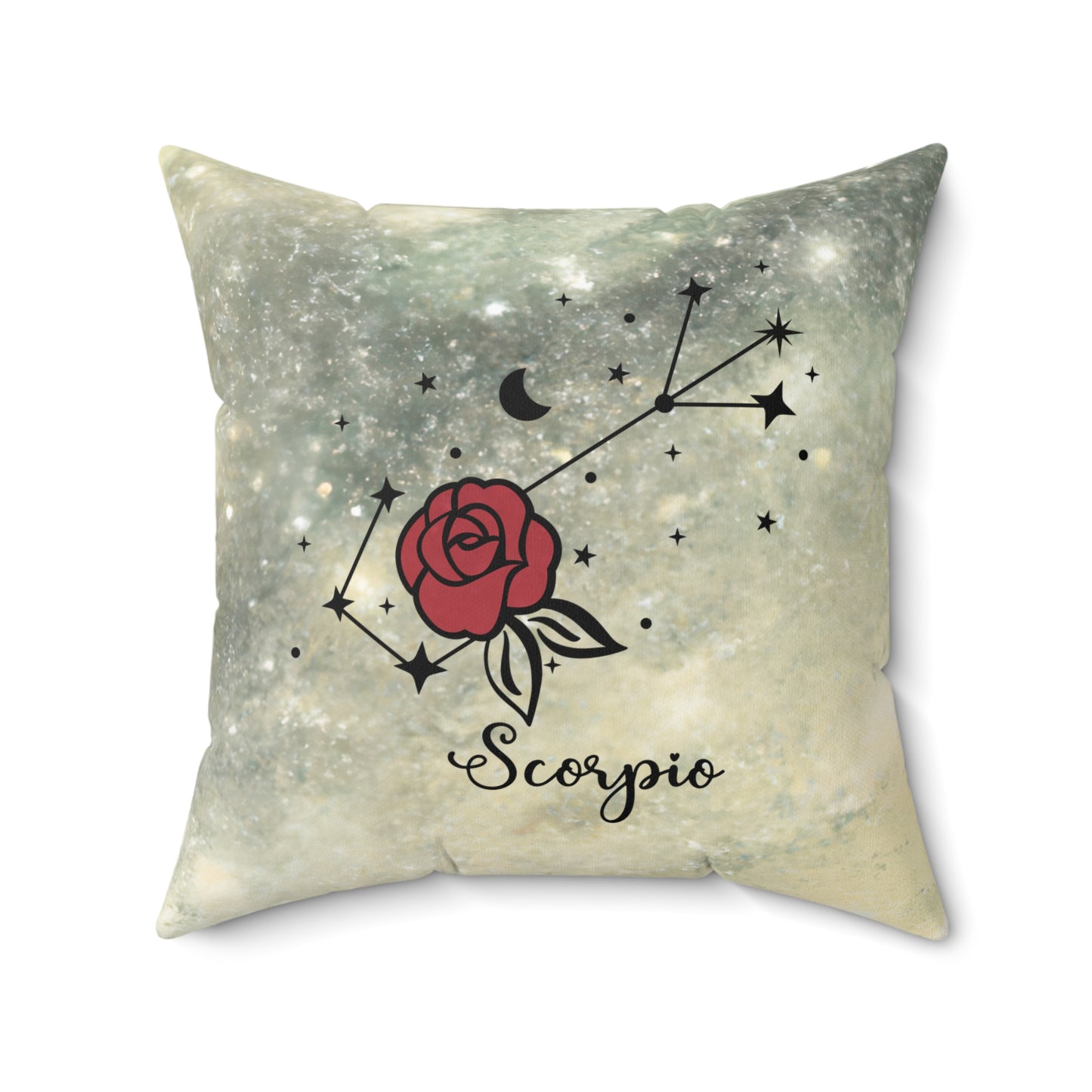 Astrology-Themed Square Pillow - Scorpio Zodiac Decor, Horoscope Gift, Astrology Home Accent, Celestial Throw Pillow, Zodiac Decor