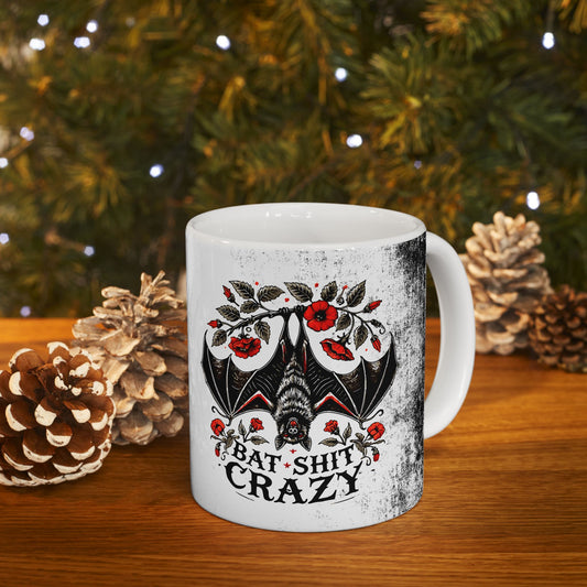 Ceramic Mug - "Baby, I'm Bat Crazy" - Gothic Coffee Mug (11oz, 15oz)