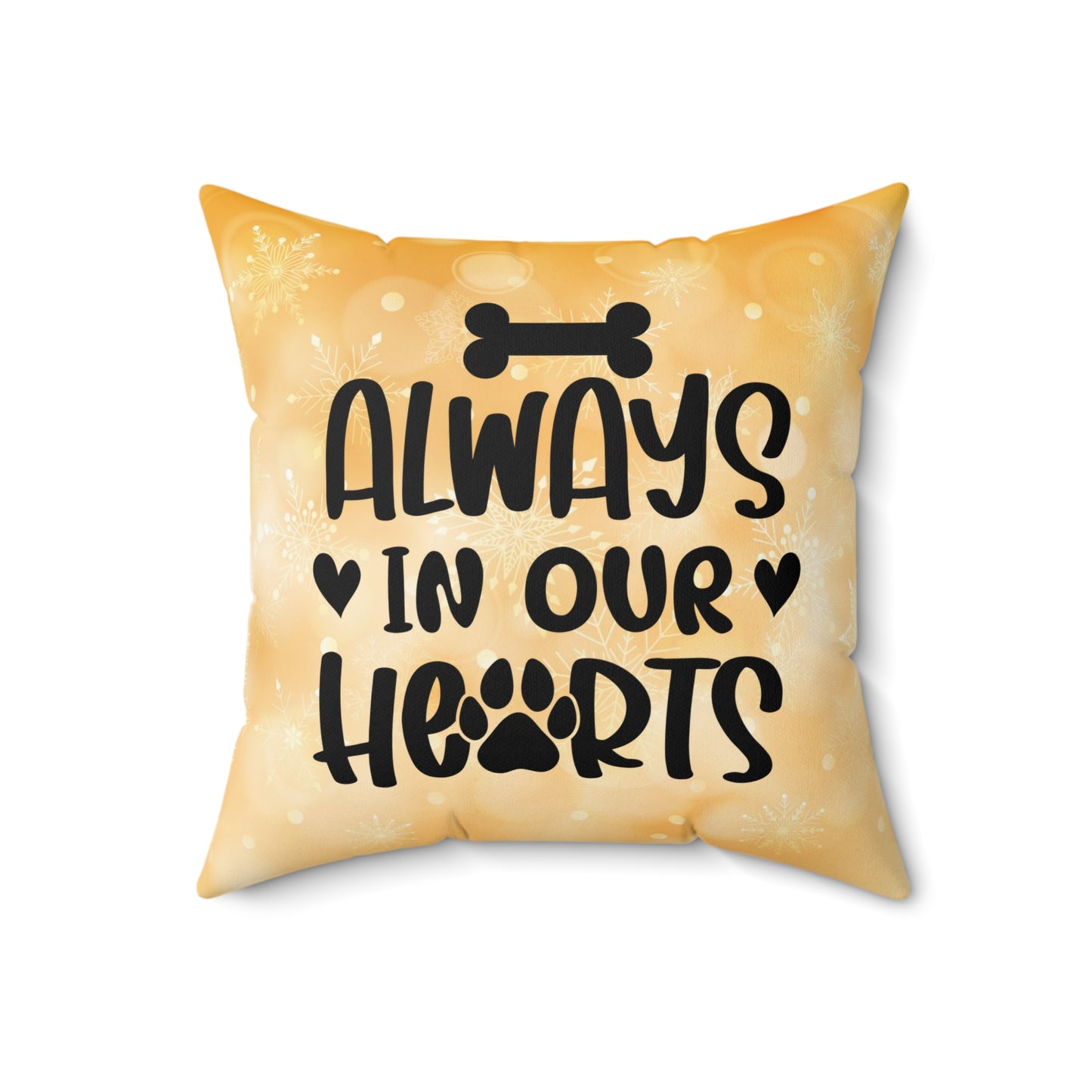 Pet Theme Decor Spun Polyester Square Pillow, Animal Lovers, Pet Lover's Decor,  Beautiful Accent for Home or Office, Gift Idea for Any Occasion