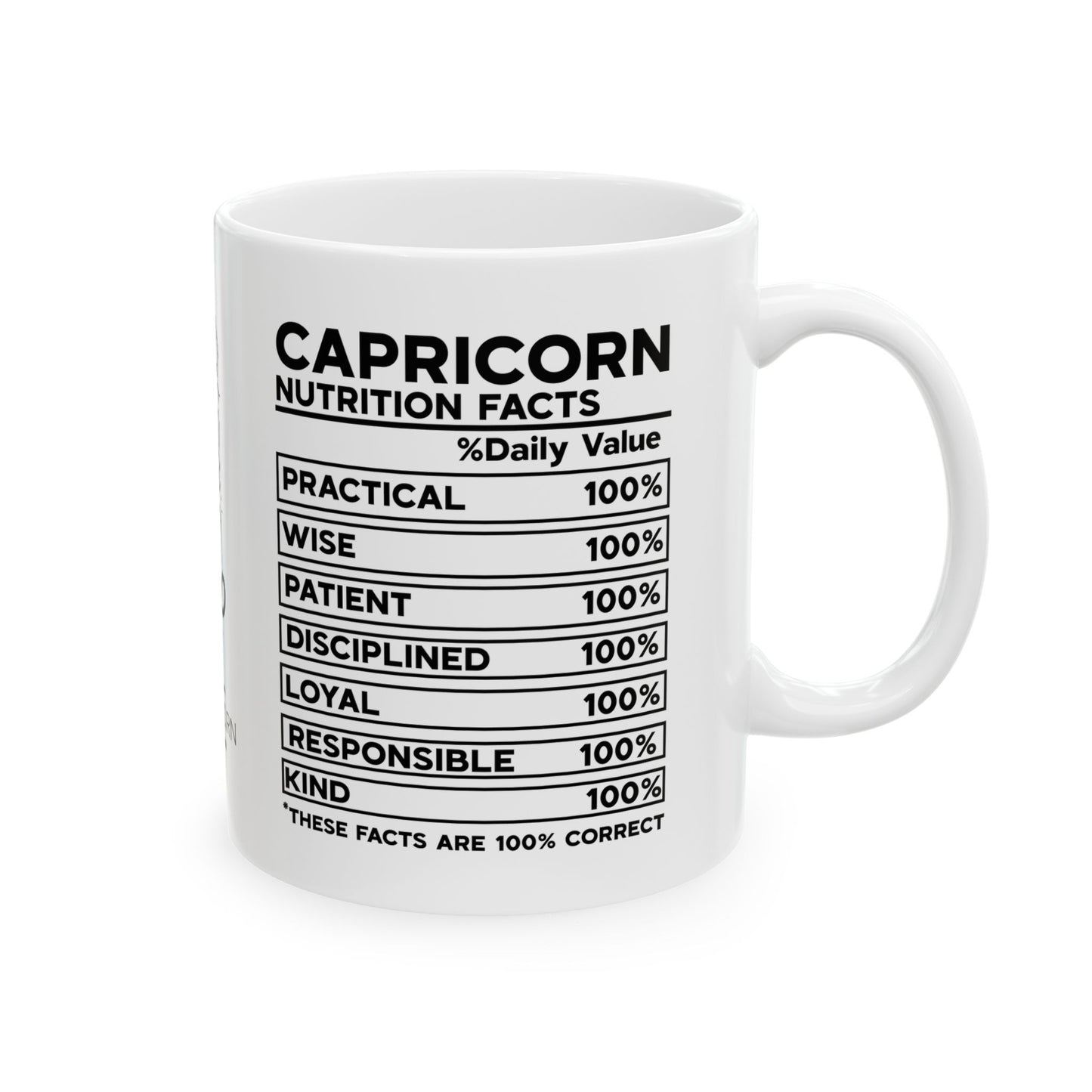 Capricorn Zodiac Floral Ceramic Mug - Horoscope Gift for Astrology Lovers