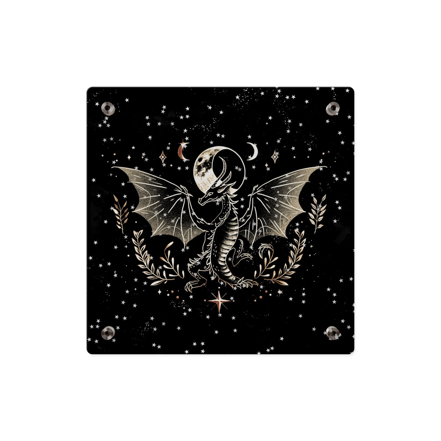Mystical Dragon Acrylic Wall Art Panel - Celestial Home Decor