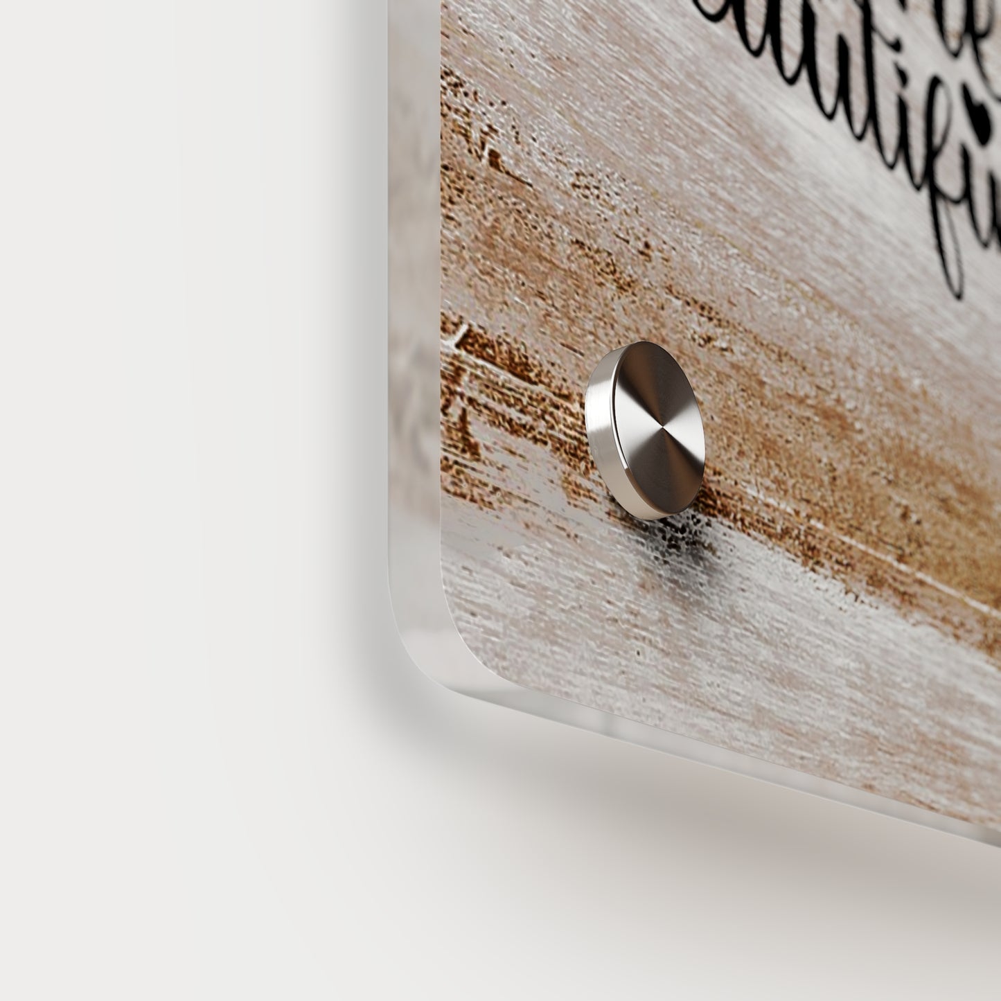 Acrylic Wall Art Panel - Inspirational Quote "Strong is the New Beautiful" Wall Decor