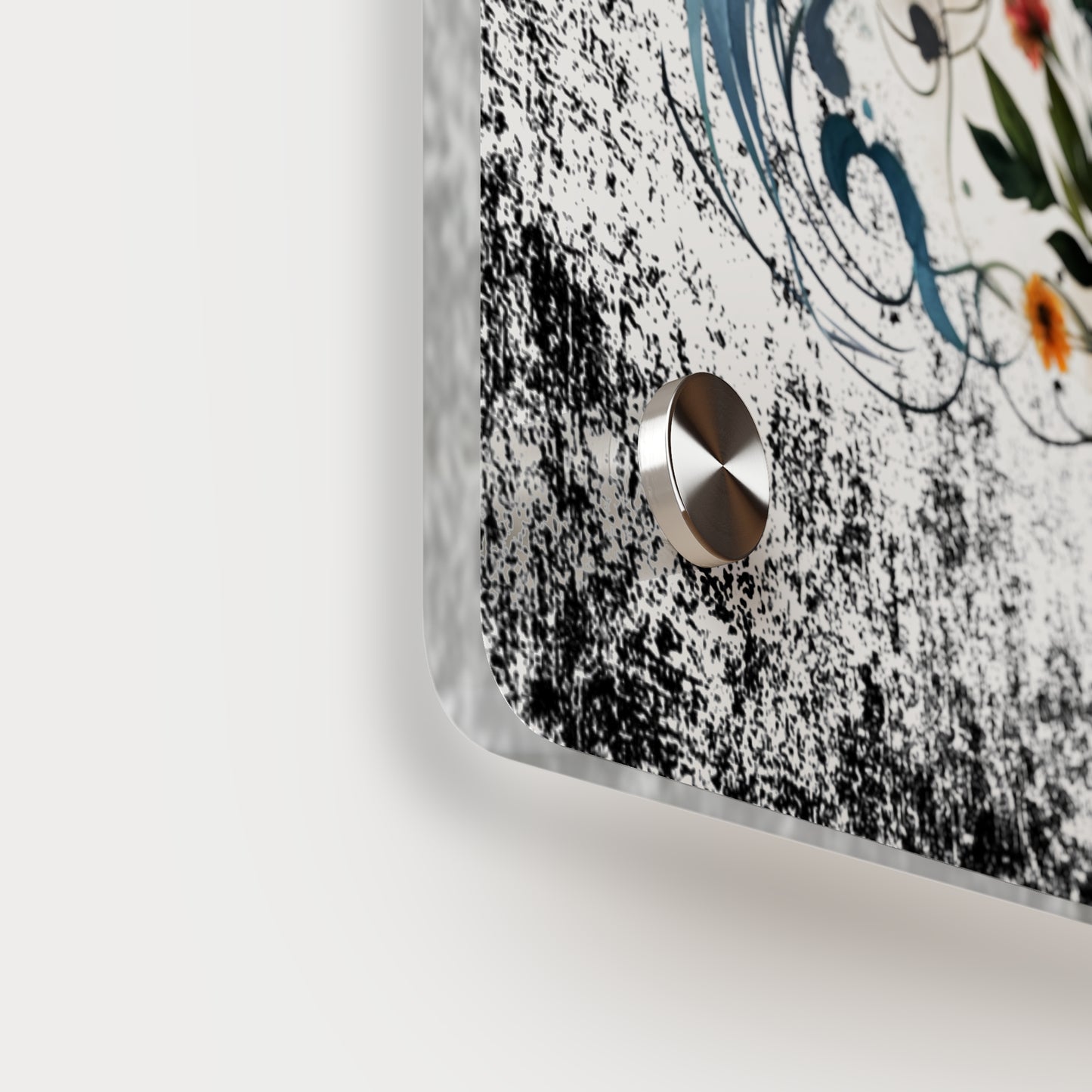 Vibrant Floral Horse Acrylic Wall Art Panel - Home Decor