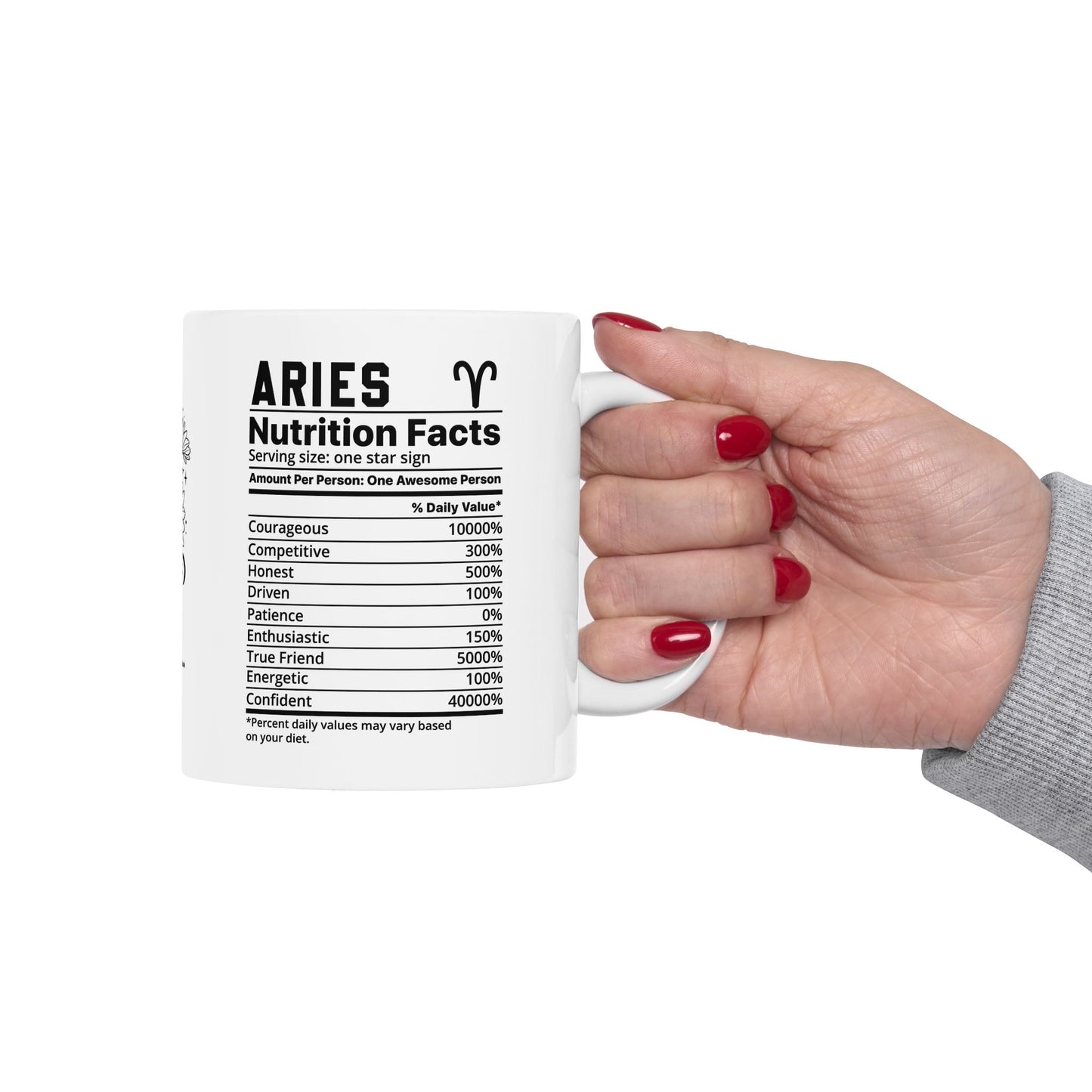 Zodiac Aries Ceramic Coffee Mug (11oz, 15oz) - Astrology Gift for Star Sign Lovers