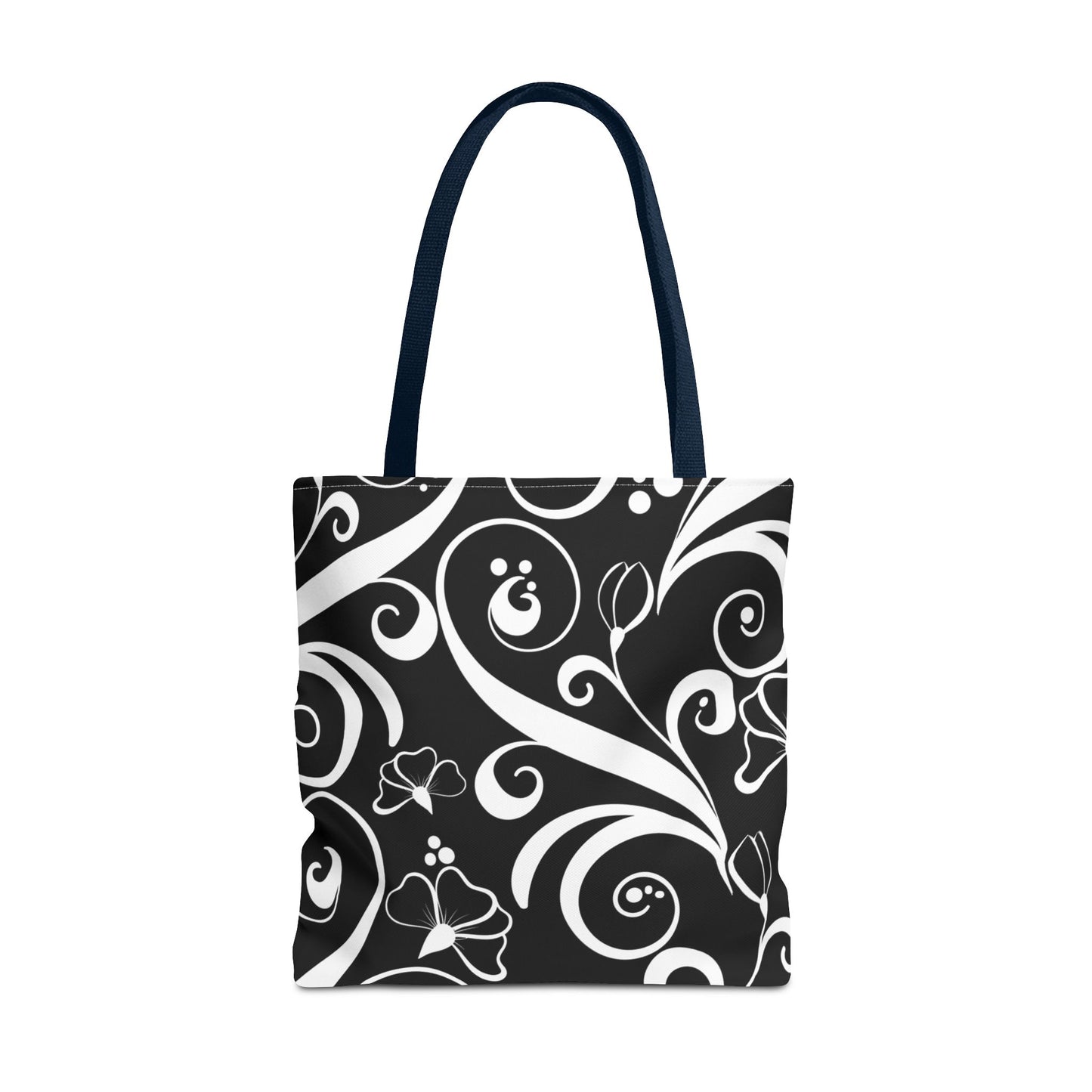 Fashionable Black and White Pattern Tote Bag (AOP), Stylish, Great Gift Idea for Birthdays, Holidays, Any Occasion for Anyone