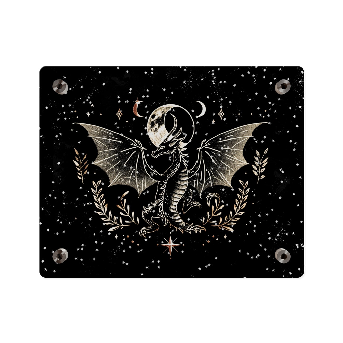 Mystical Dragon Acrylic Wall Art Panel - Celestial Home Decor