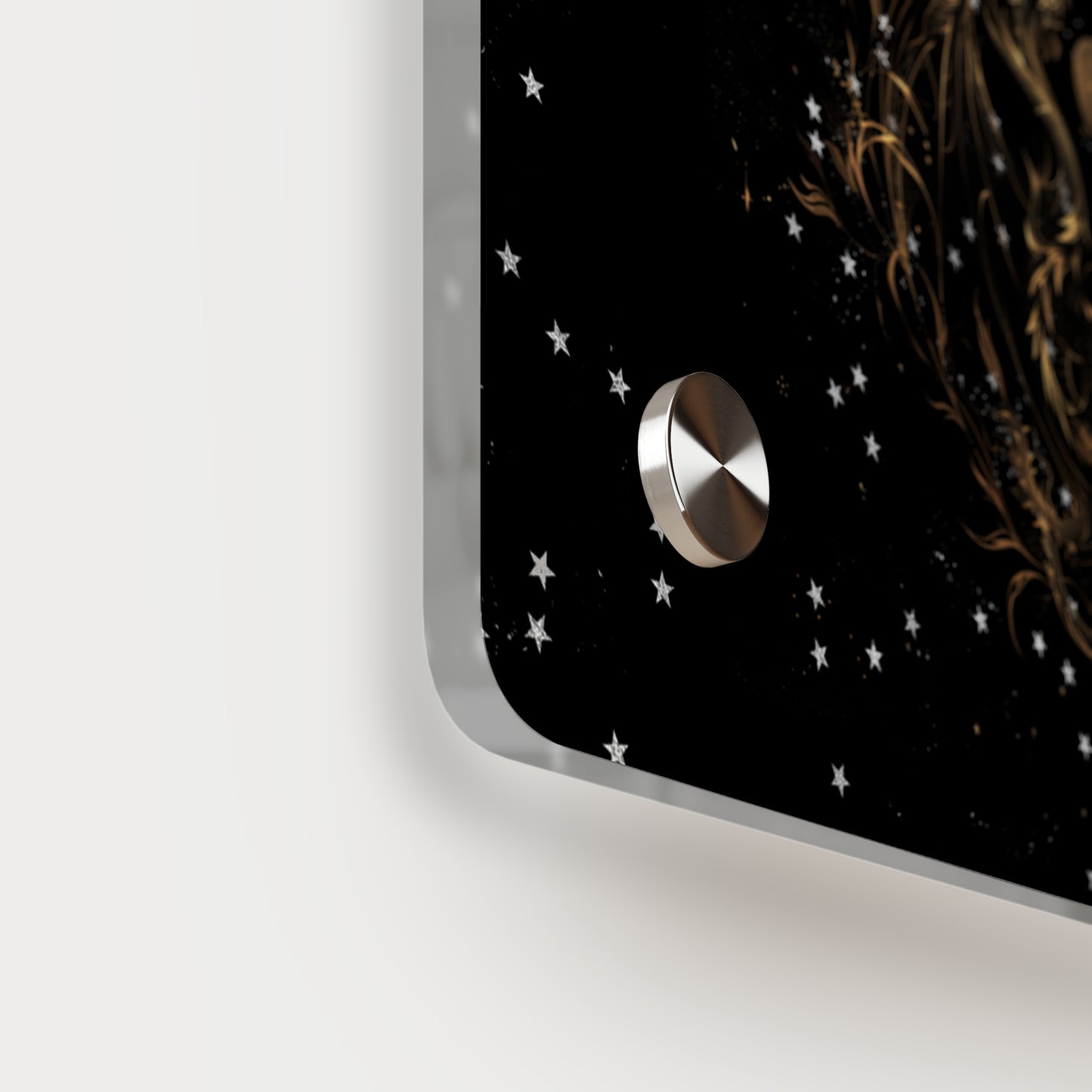 Sleek Dragon Acrylic Wall Art Panel - Celestial Decor for Fantasy Lovers