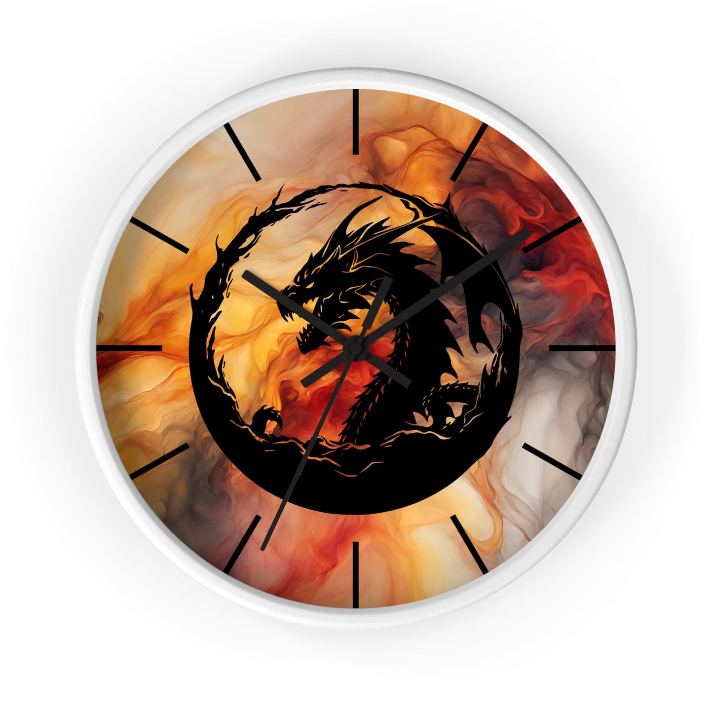 Dragon Smoky Wall Clock - Mystical Home Office Decor Gift
