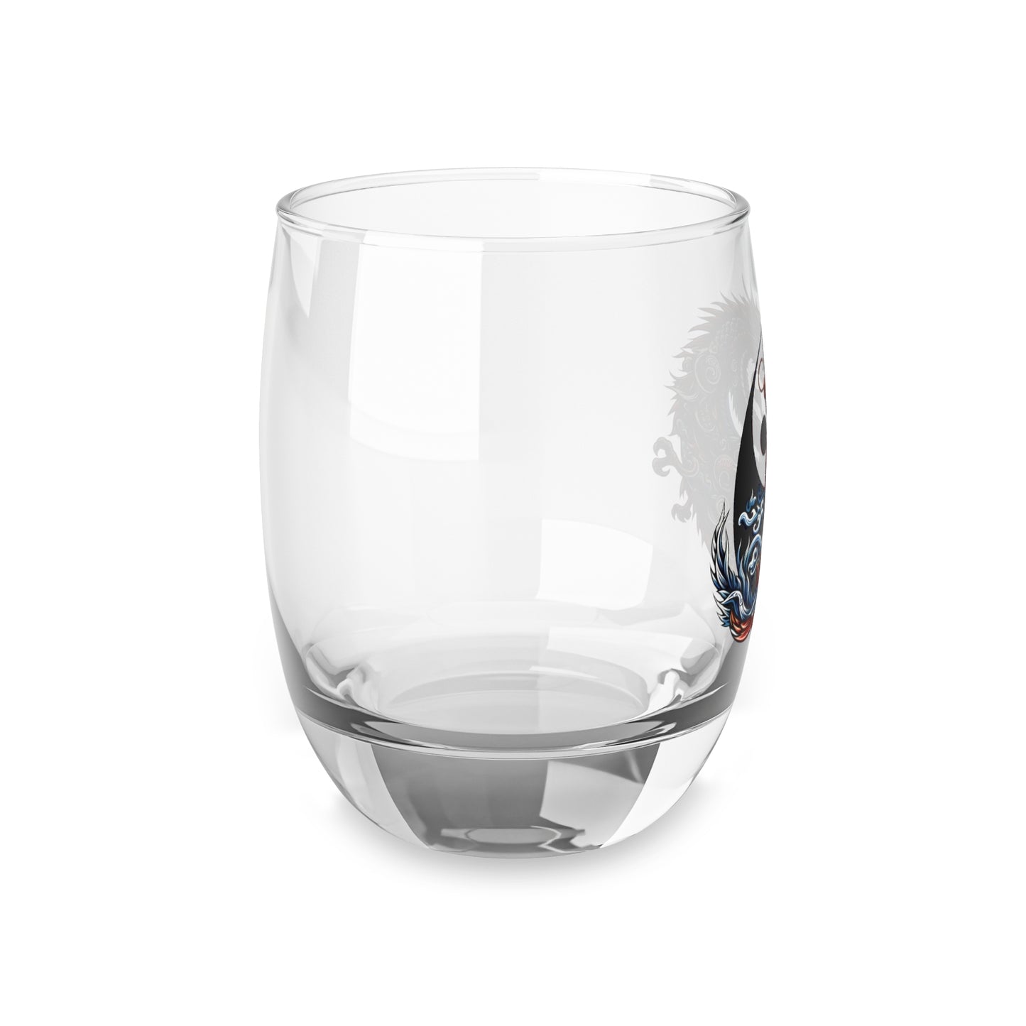 Dragon Yin-Yang Whiskey Glass 6oz — Engraved Asian Dragon Rocks Glass