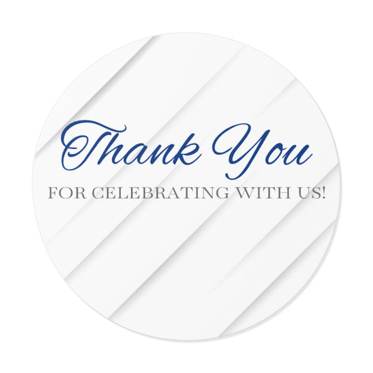 Elegant Thank You Custom Stickers for Weddings, Party Favors, Bridal Showers, Custom Labels, Celebration Decal, Personalized Gifts