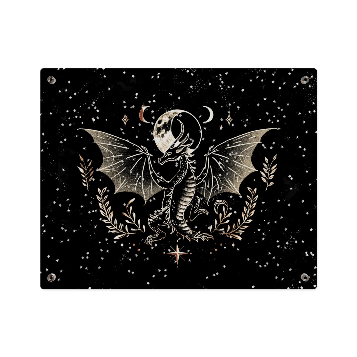 Mystical Dragon Acrylic Wall Art Panel - Celestial Home Decor