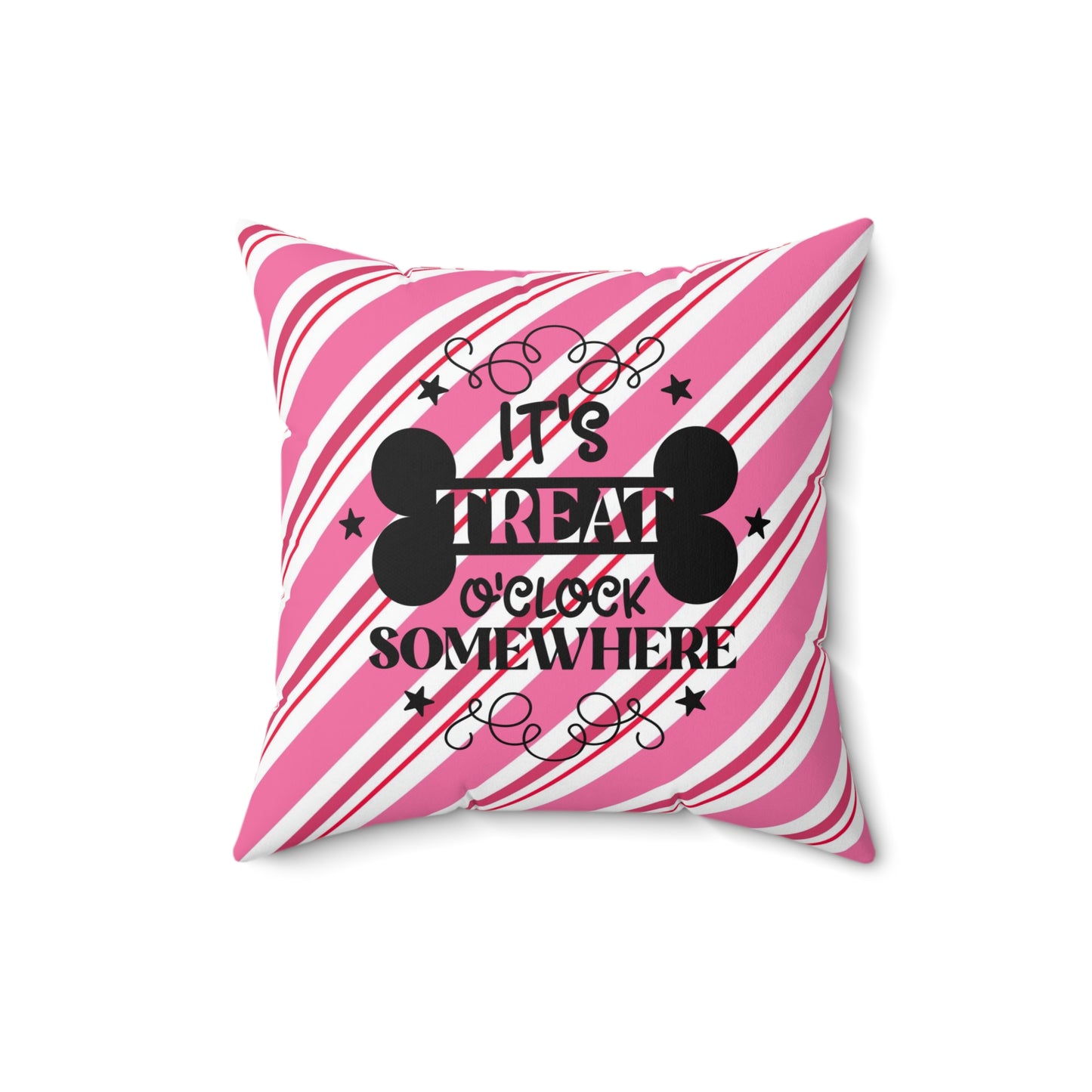 Pet Holiday Theme Spun Polyester Square Pillow, Pet Lover's Holiday Decor for Home or Office, Holiday Decor for Pet Lover's
