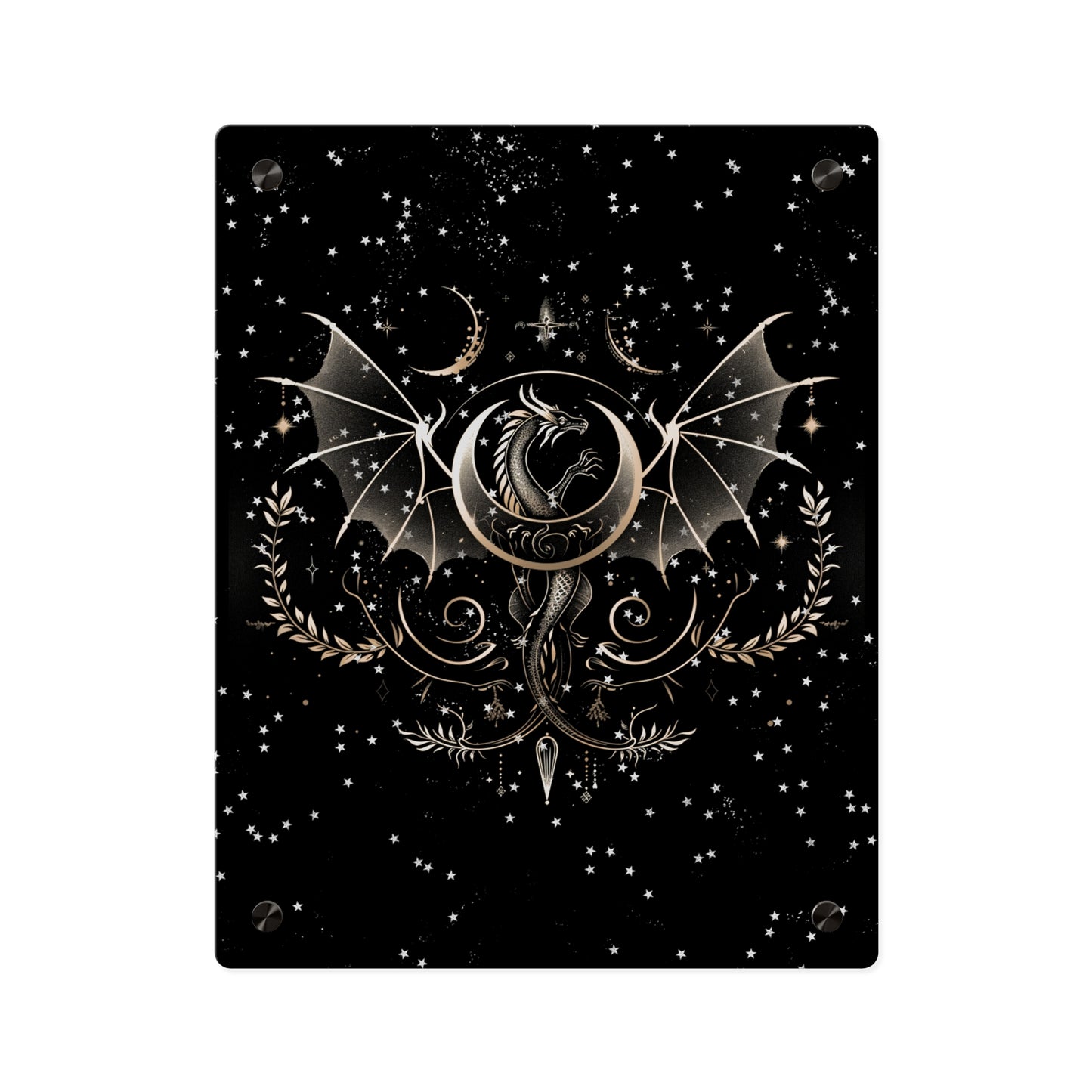 Mystical Dragon Acrylic Wall Art Panels - Celestial Decor for Fantasy Lovers
