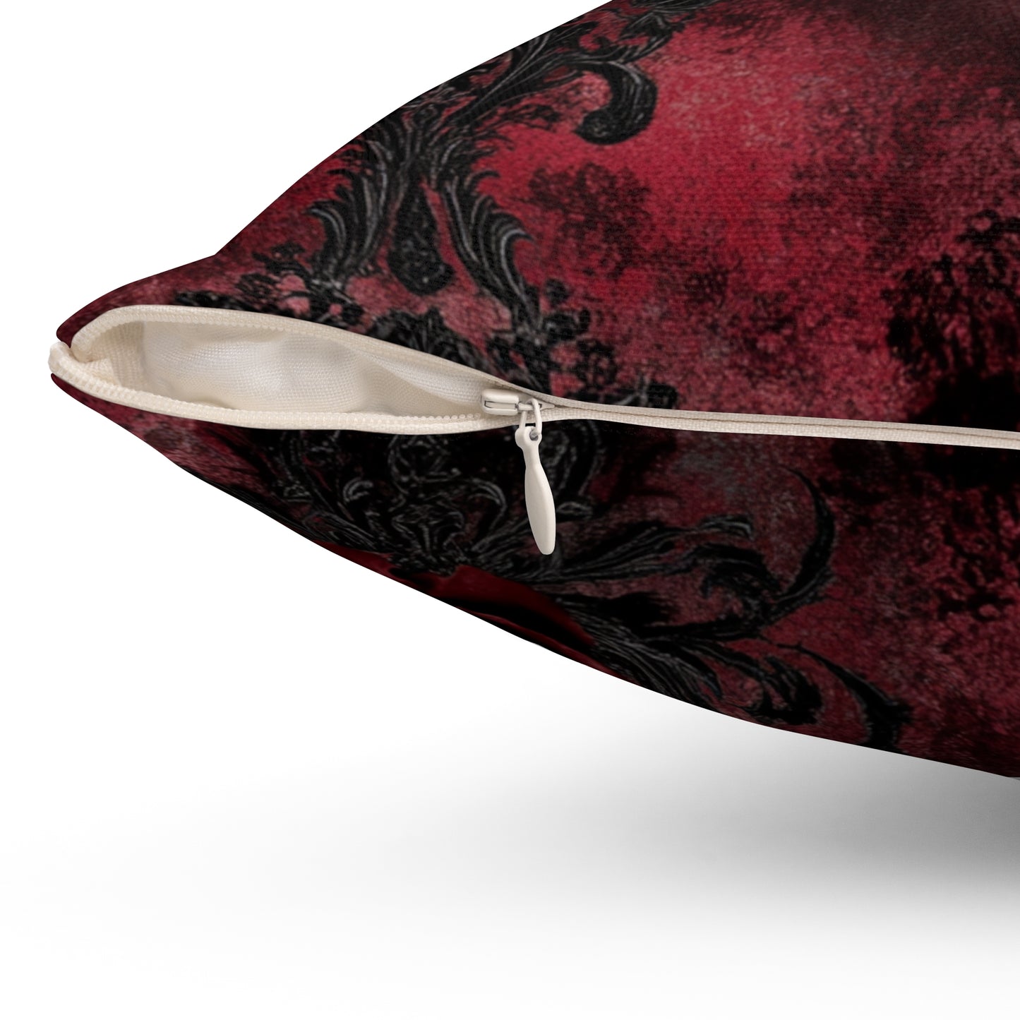 Gothic Rose Pillow, Dark Floral Decor, Elegant Cushion, Home Accent, Halloween Decoration, Gothic Style Gift