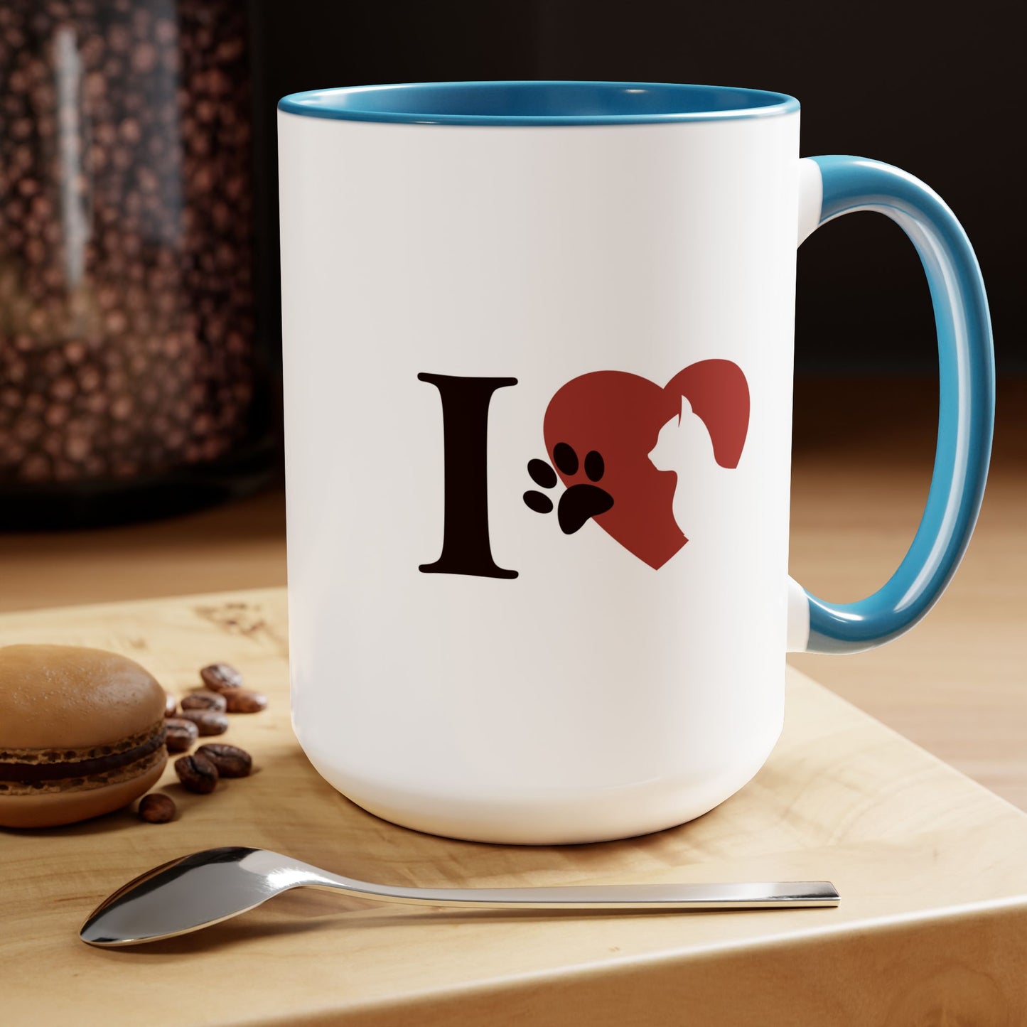 Pet Cat Theme Two-Tone Coffee Mugs, 15oz, Animal Lovers,  Cat Lover Quote, Pet Lovers, Coffee, Tea, Hot Chocolate Lovers, Gift Idea for Any Occasion