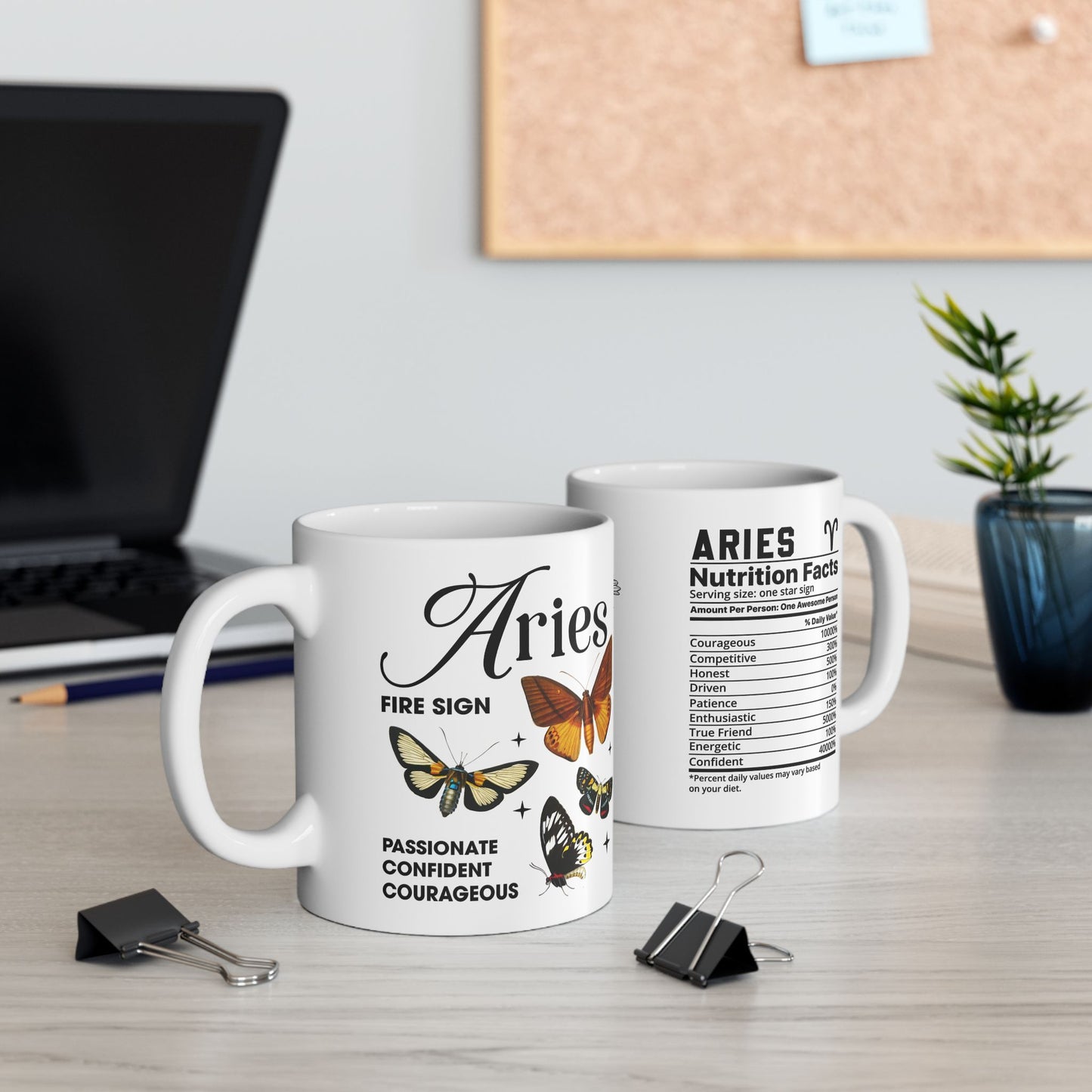 Zodiac Aries Ceramic Coffee Mug (11oz, 15oz) - Astrology Gift for Star Sign Lovers