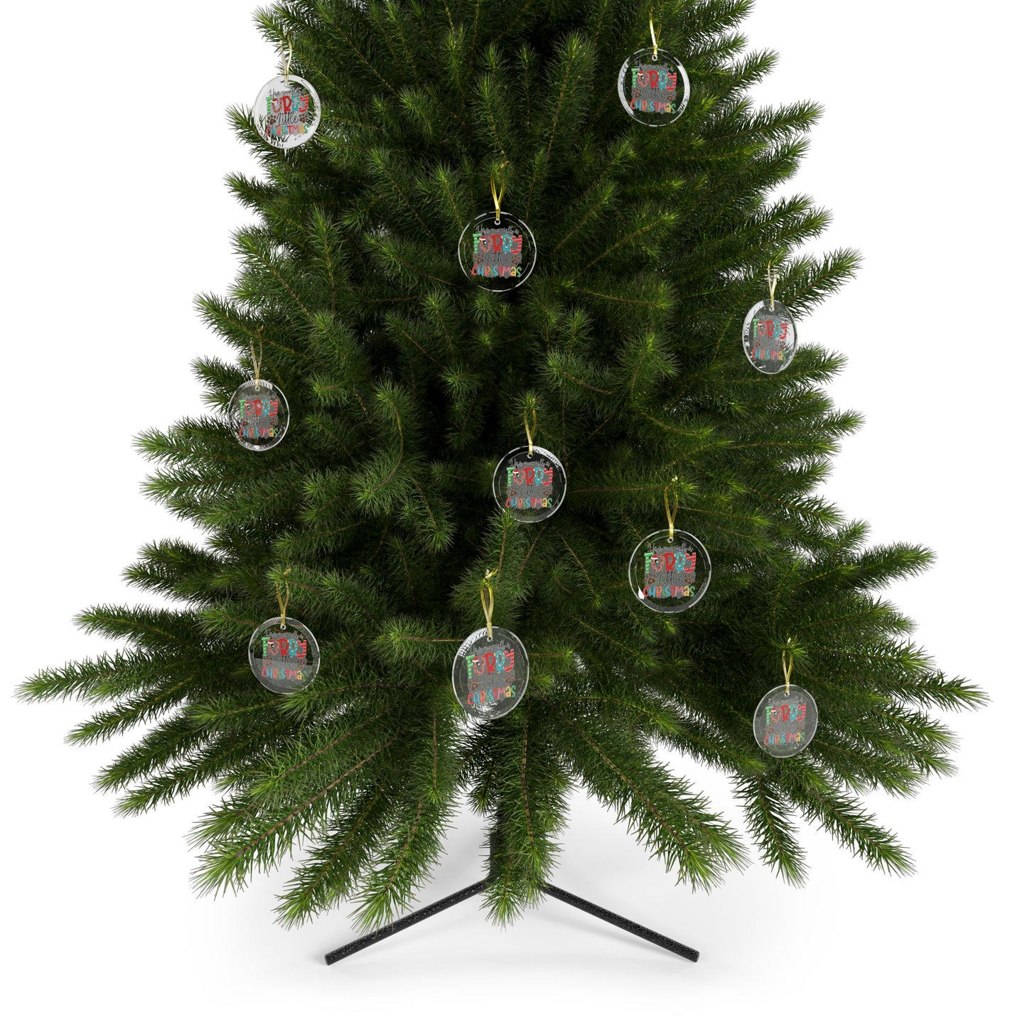 Pet Theme Holiday Glass Ornaments - Have Yourself A Furry Little Christmas Gift